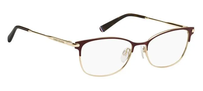 Tommy Hilfiger TH 1958 E28 Montature da vista Acciaio Bordeaux/Oro Squadrata - immagine 2