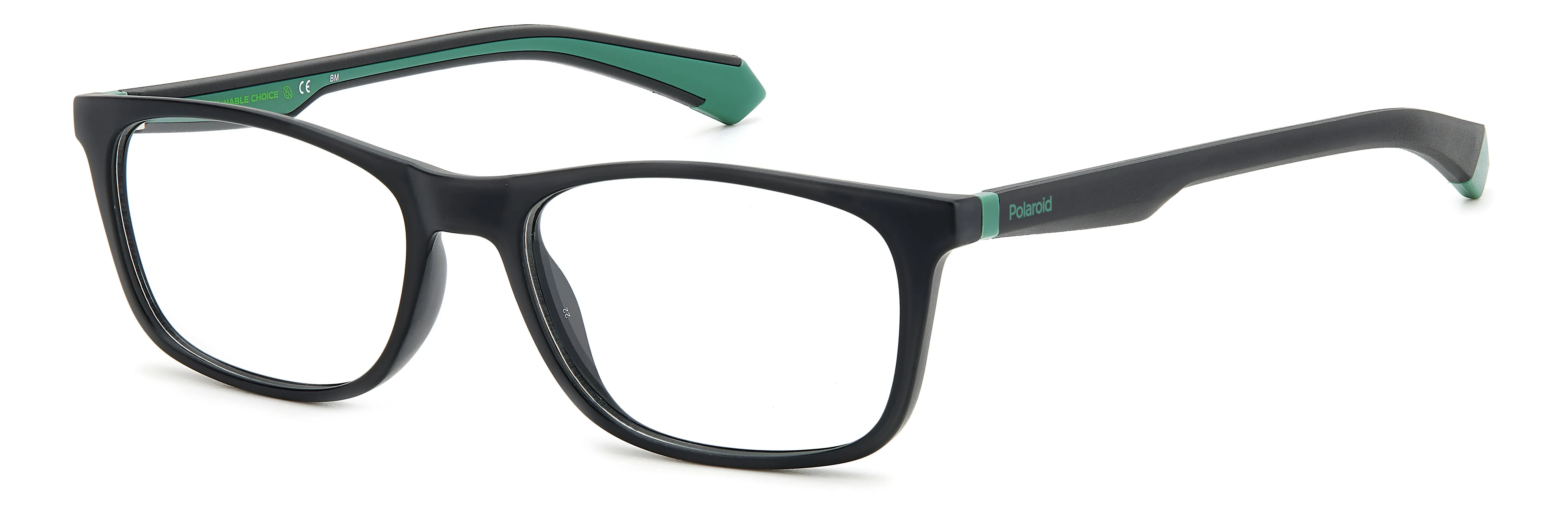 Polaroid PLD D478 7ZJ Montature da vista Bio Poliammide Nero/Verde Squadrata - immagine 1