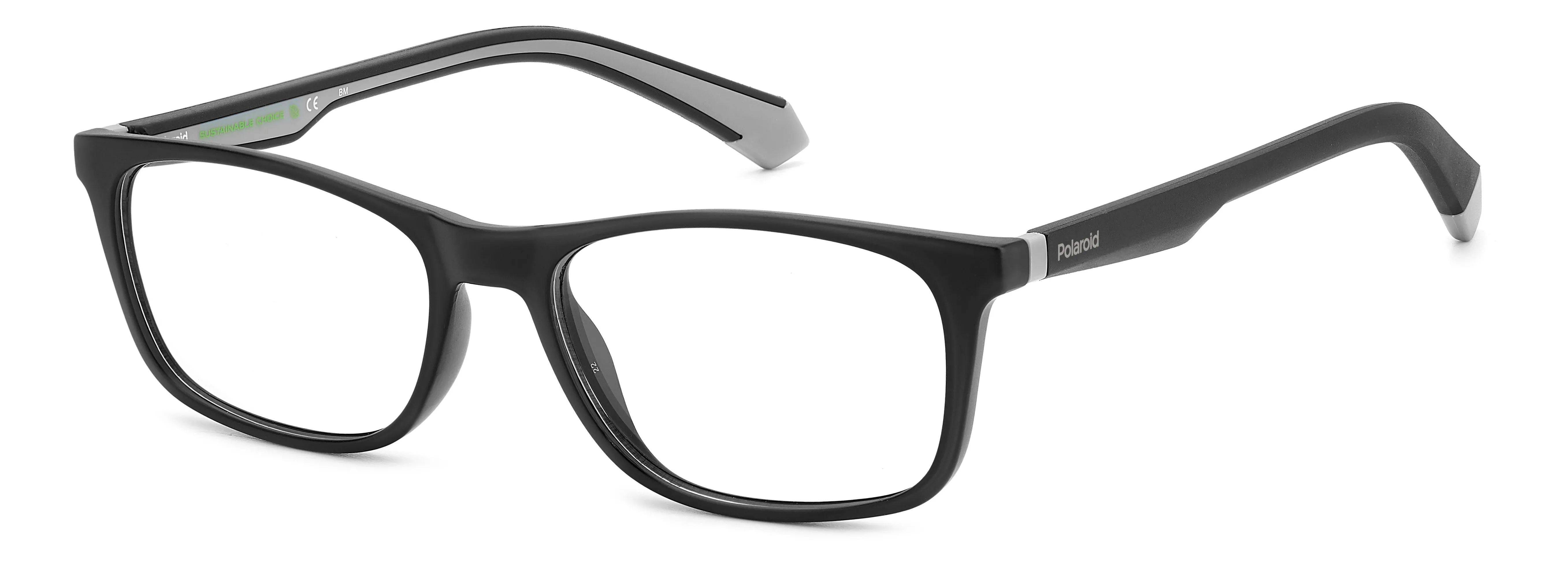 Polaroid PLD D478 08A Montature da vista Bio Poliammide Nero/Grigio Squadrata - immagine 1