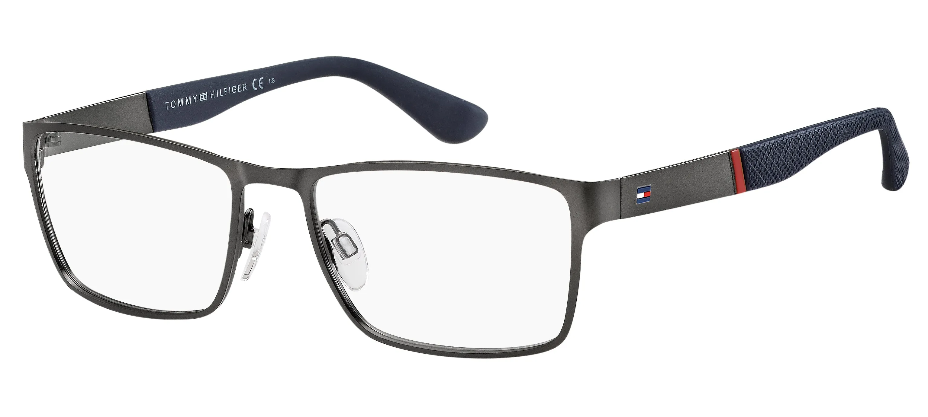 Tommy Hilfiger TH 1543 R80 Montature da vista Acciaio Canna di Fucile opaco Squadrata - immagine 1