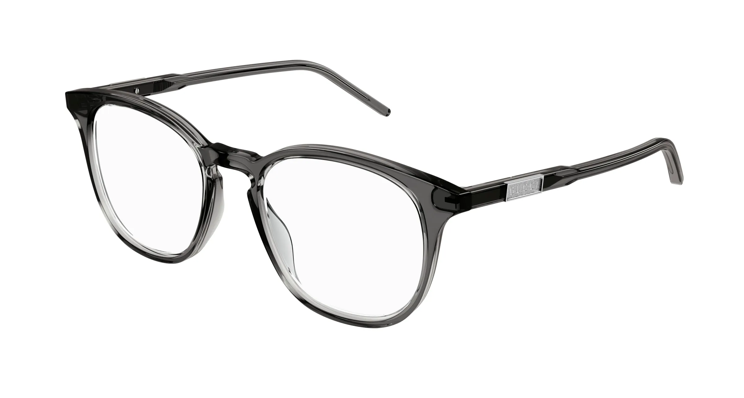 Gucci GG1157O 005 Montature da vista Acetato Grigio Rotonda - immagine 1