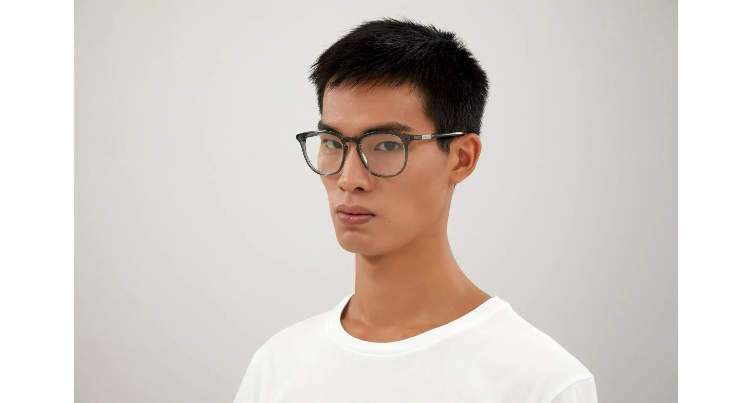 Gucci GG1157O 005 Montature da vista Acetato Grigio Rotonda - immagine 4