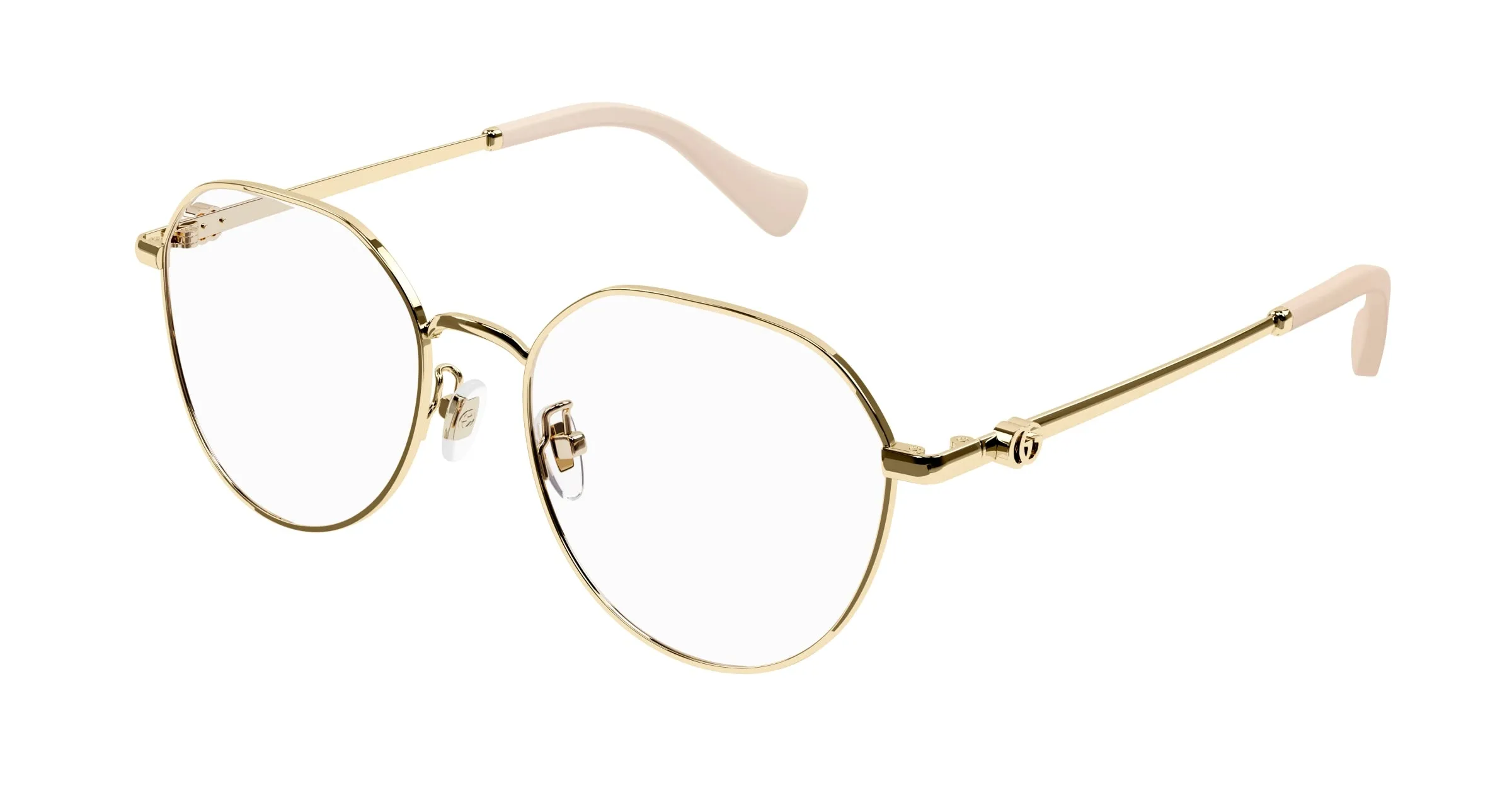 Gucci GG1145O 003 Montature da vista Metallo Oro Rotonda - immagine 1