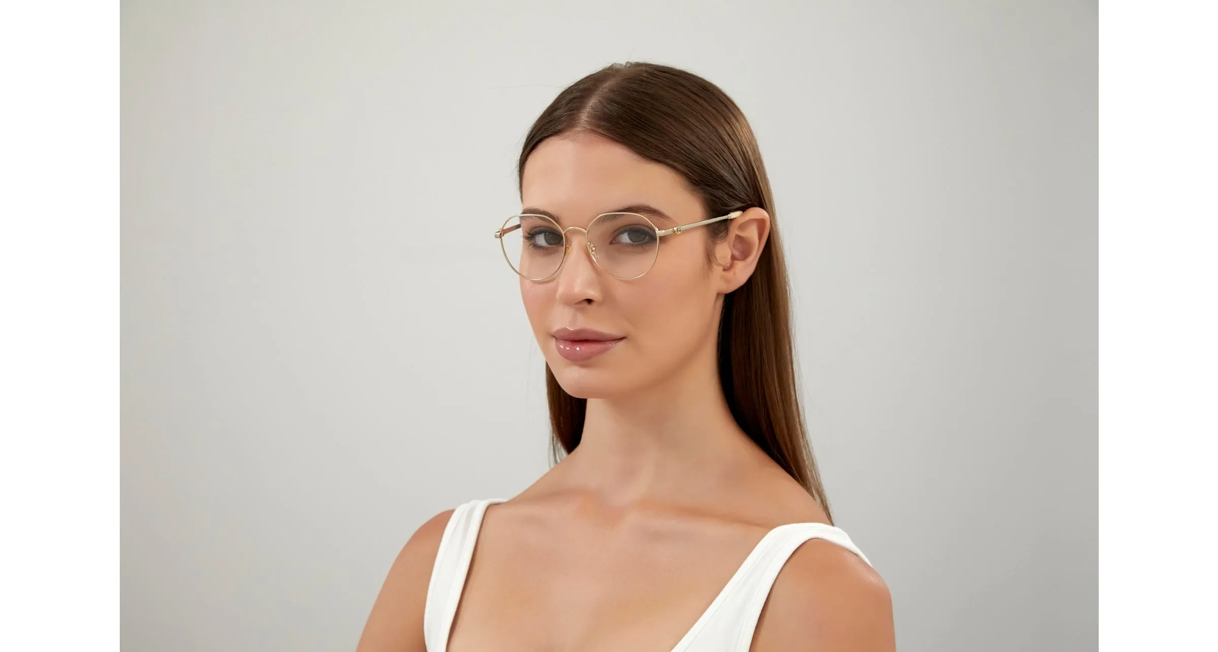Gucci GG1145O 001 Montature da vista Metallo Oro Rotonda - immagine 4