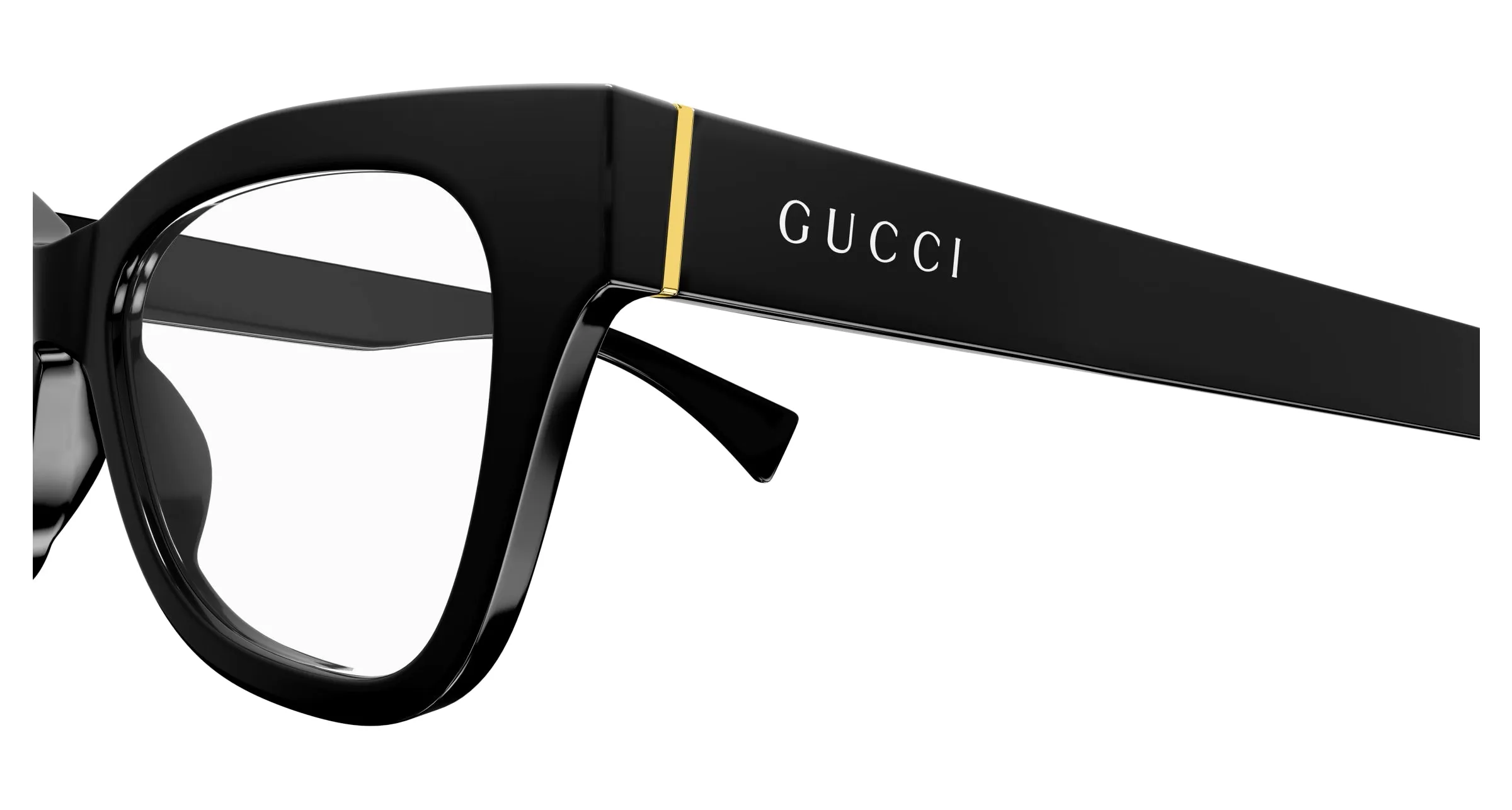 Gucci GG1133O 001 Montature da vista Acetato Nero Cat Eye - immagine 3
