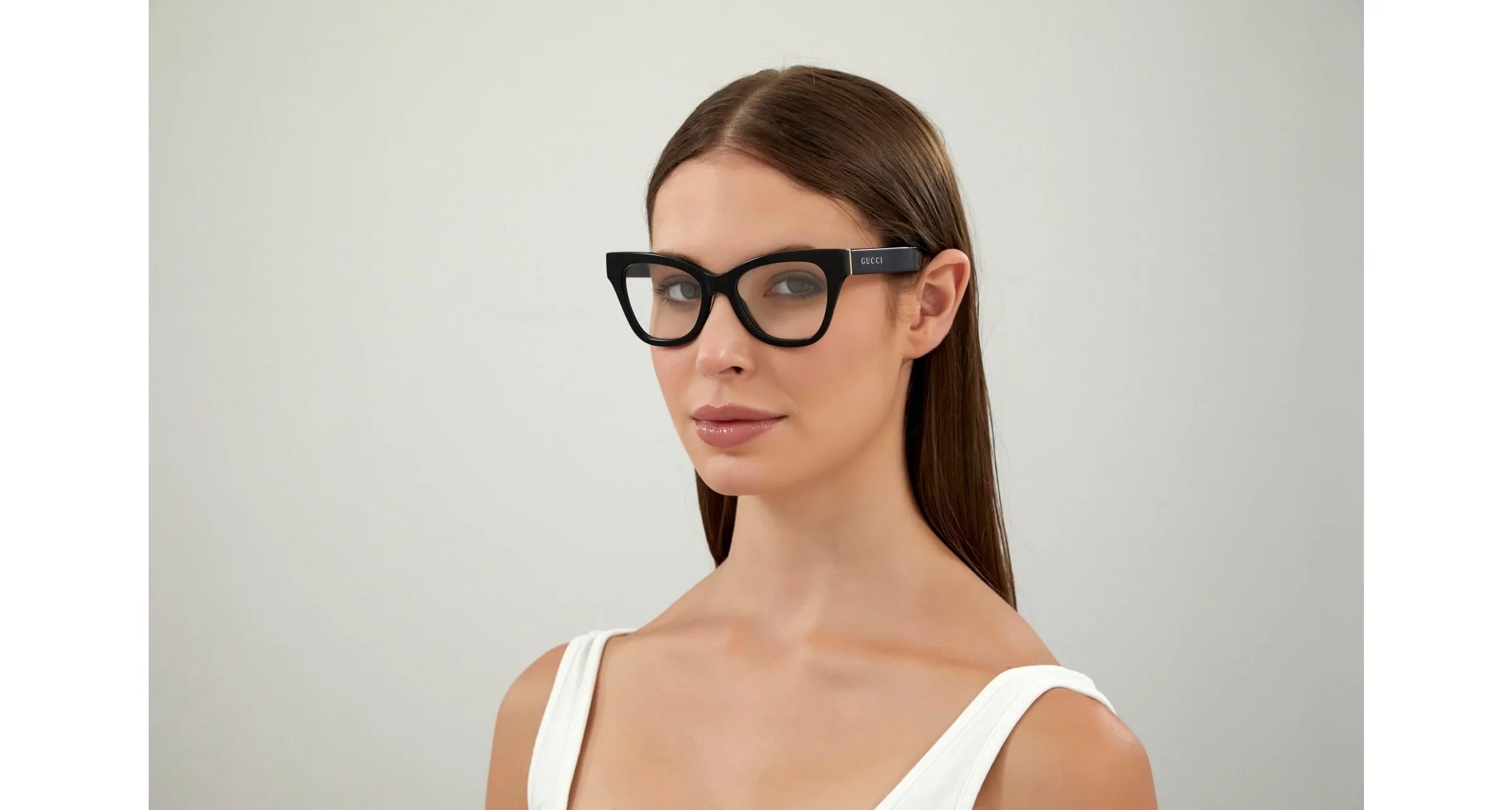 Gucci GG1133O 001 Montature da vista Acetato Nero Cat Eye - immagine 4