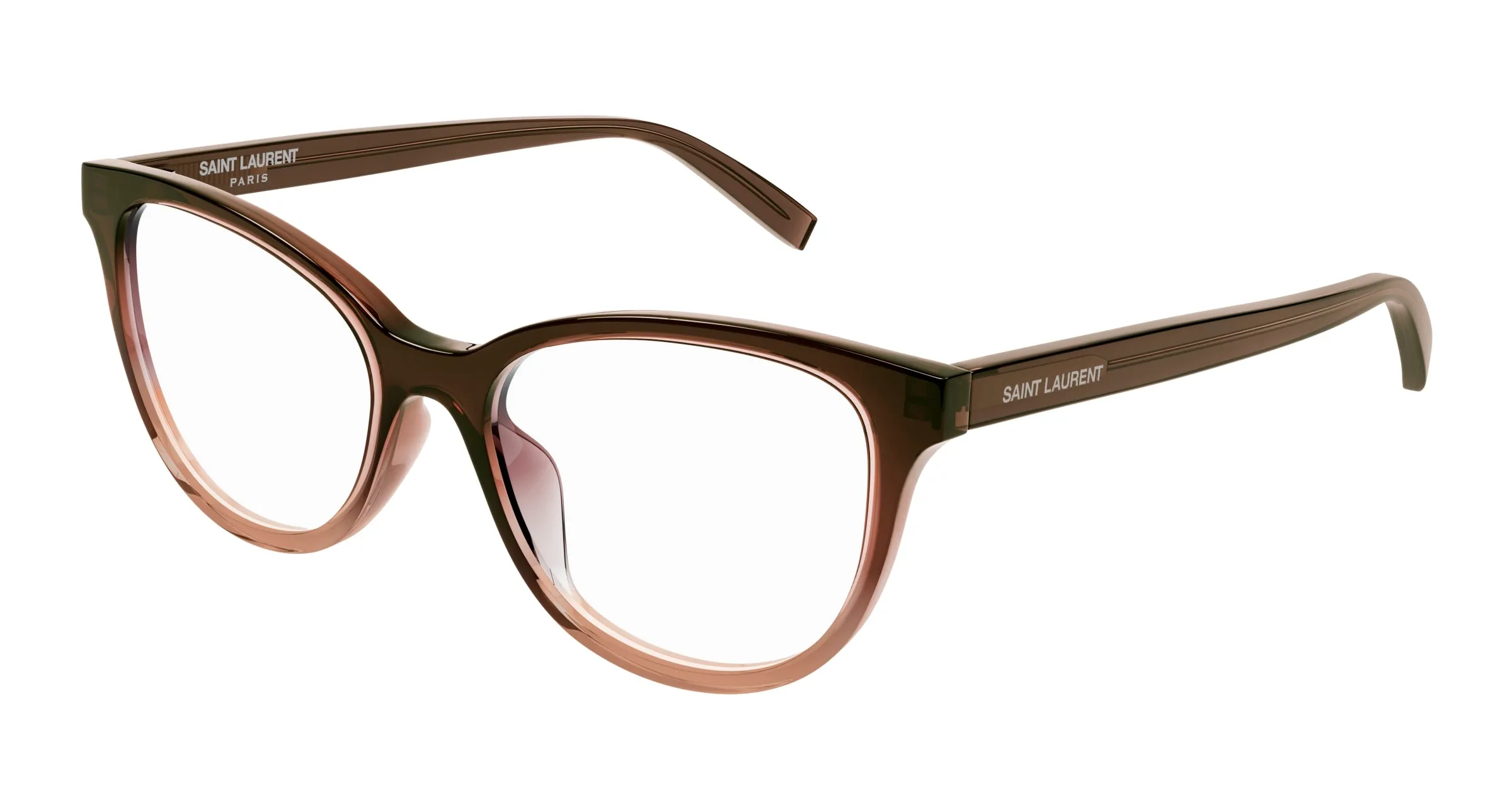 SAINT LAURENT SL 504 004 Montature da vista Acetato Marrone Trasparente Cat Eye - immagine 1