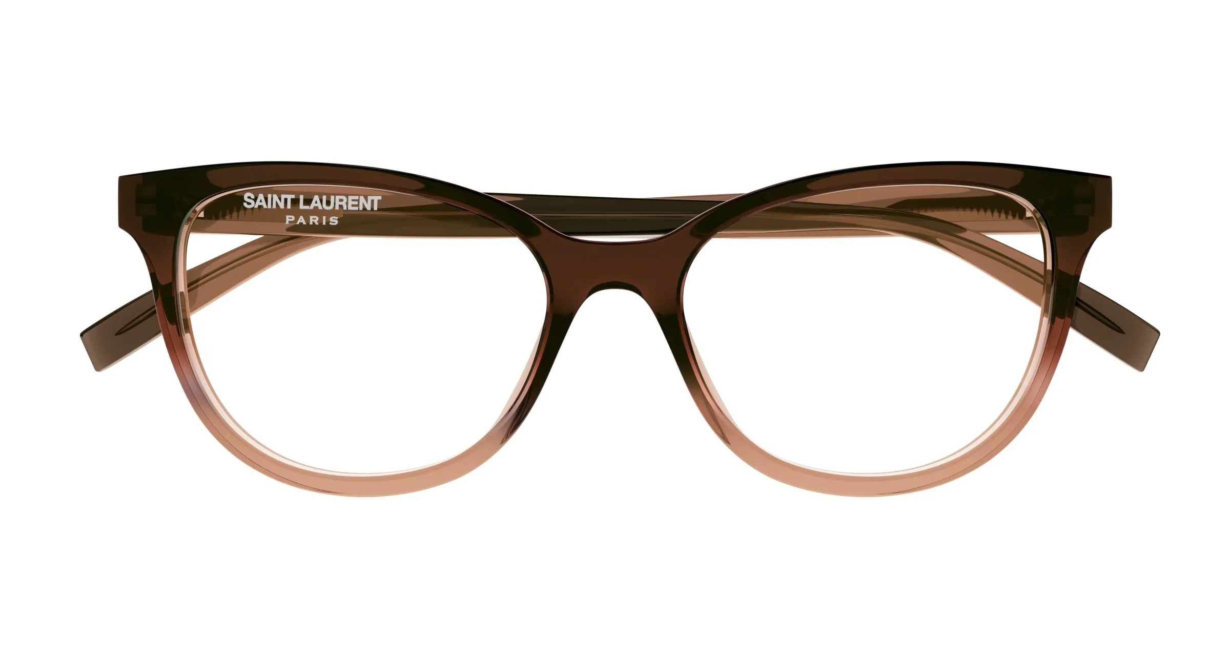 SAINT LAURENT SL 504 004 Montature da vista Acetato Marrone Trasparente Cat Eye - immagine 3