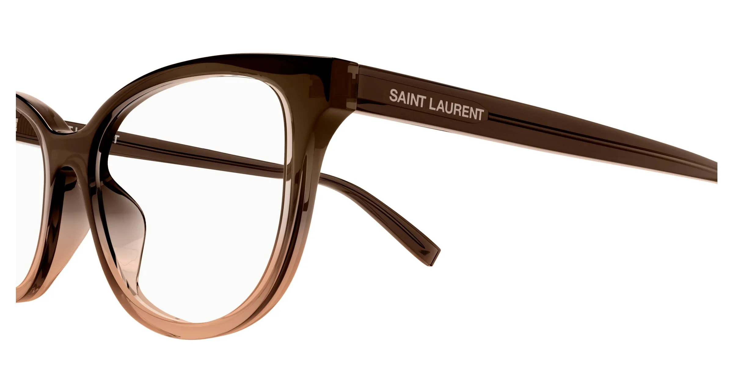 SAINT LAURENT SL 504 004 Montature da vista Acetato Marrone Trasparente Cat Eye - immagine 4