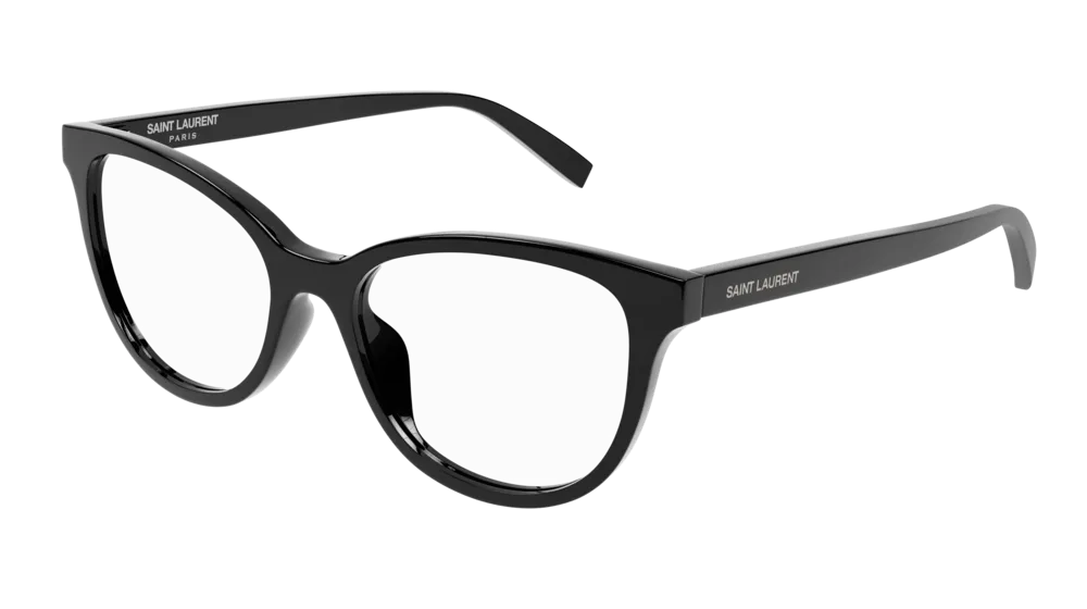 SAINT LAURENT Donna SL 504 001 Montature da vista Acetato Nero Trasparente Cat Eye - immagine 1