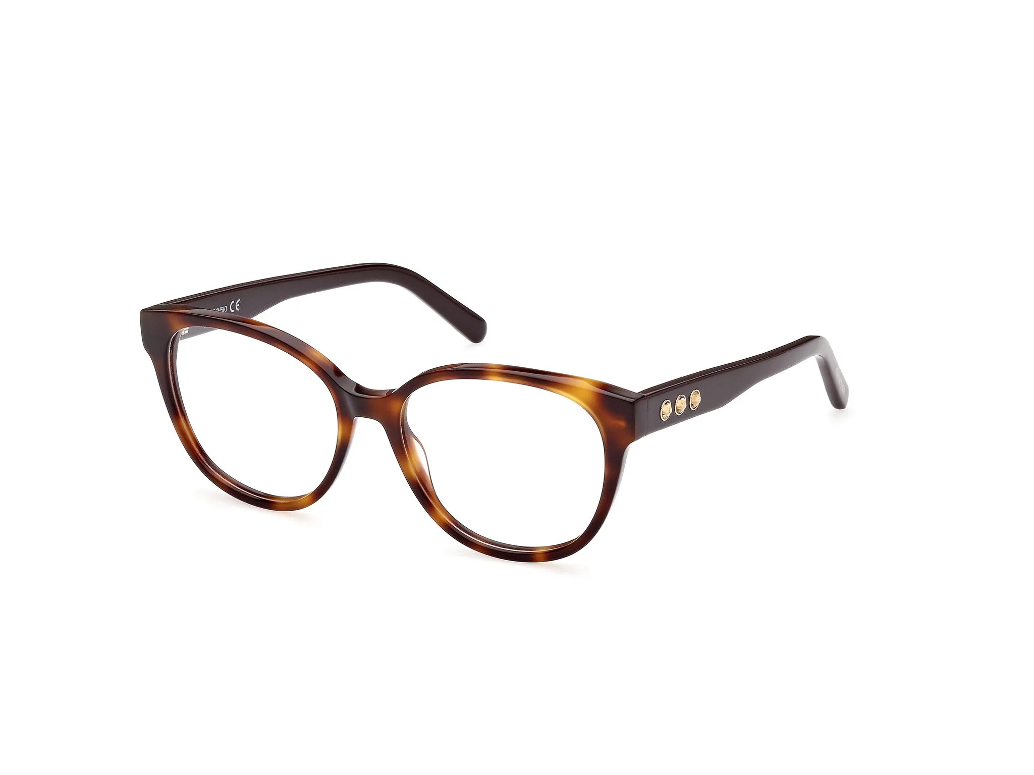 Swarovski SK5431 052 Montature da vista outlet Acetato Havana scuro Rotonda Normale - immagine 1