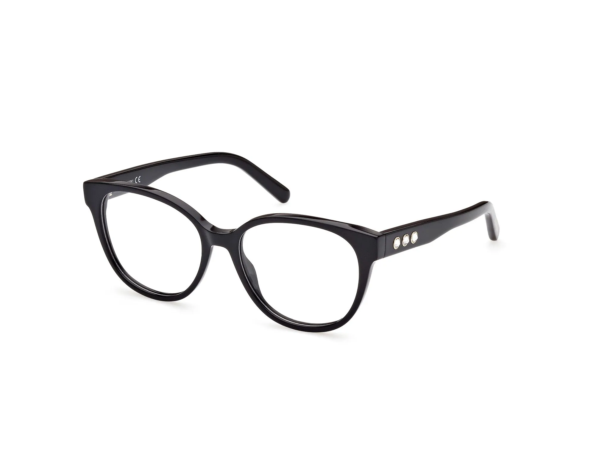 Swarovski SK5431 001 Montature da vista outlet Acetato Nero Rotonda Normale - immagine 1