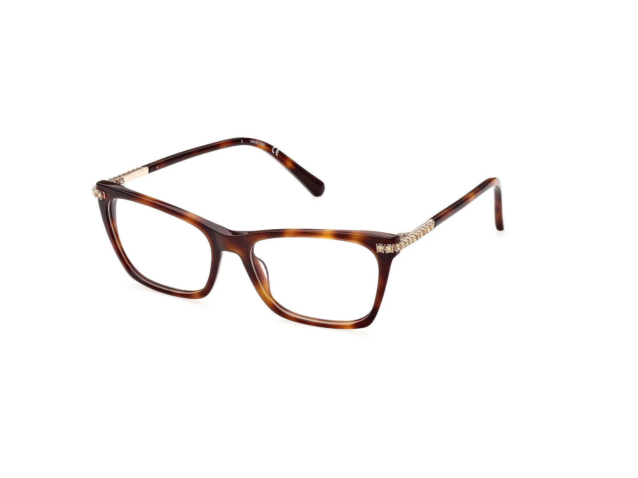 Swarovski SK5426 052 Montature da vista outlet Acetato Havana scuro Squadrata Normale - immagine 1