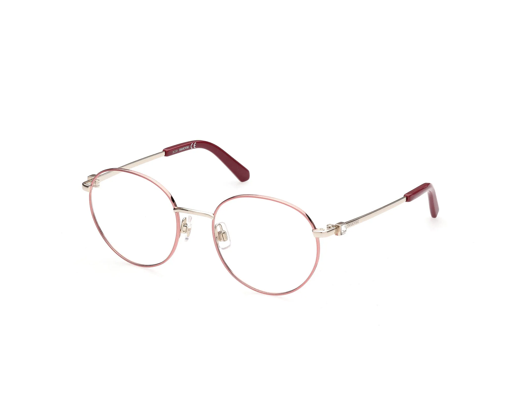 Swarovski SK5417 072 Montature da vista outlet Metallo Rosa Rotonda Normale - immagine 1