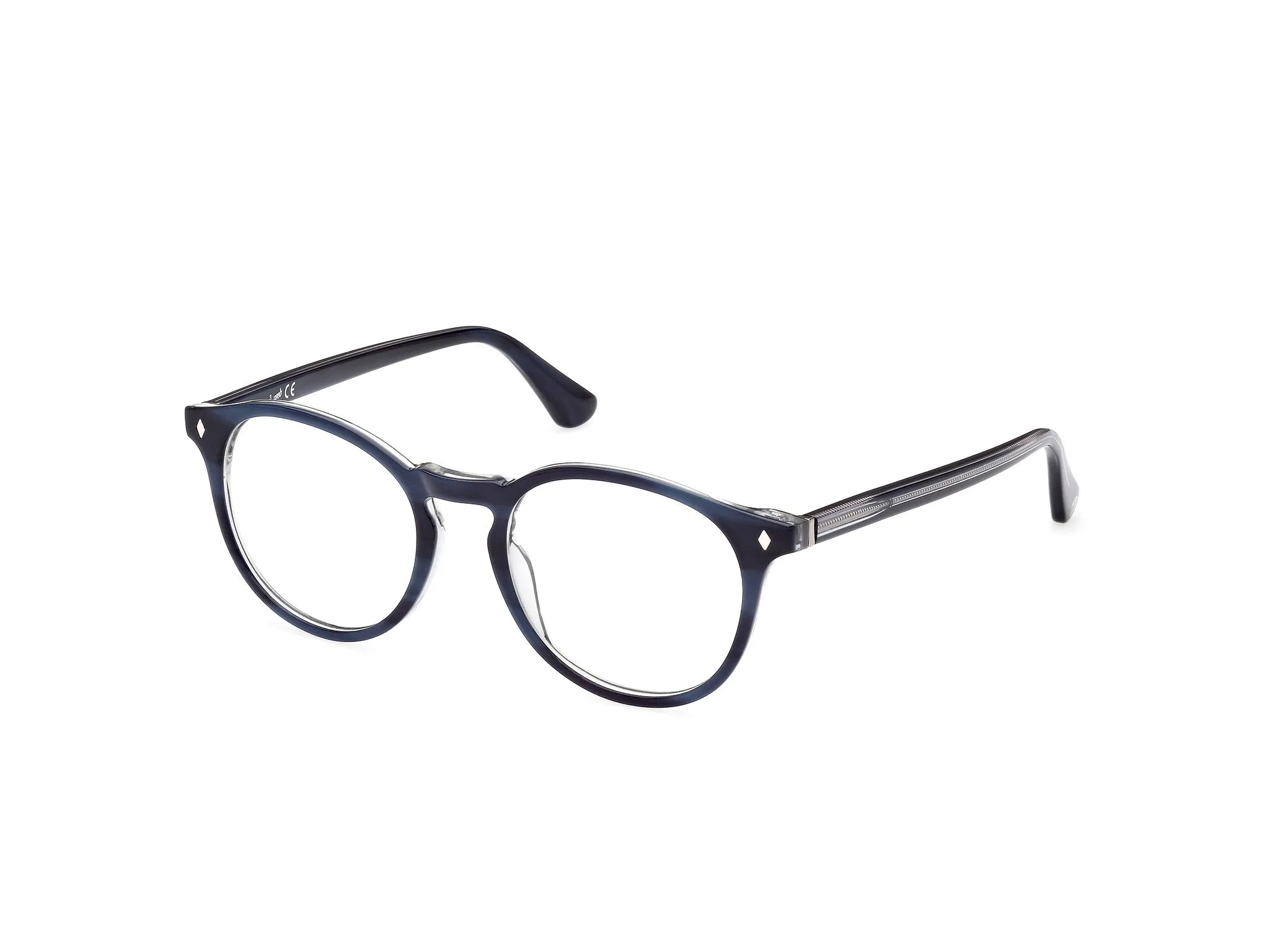 Web WE5387 92 Montature da vista Acetato Blu Rotonda Normale - immagine 1