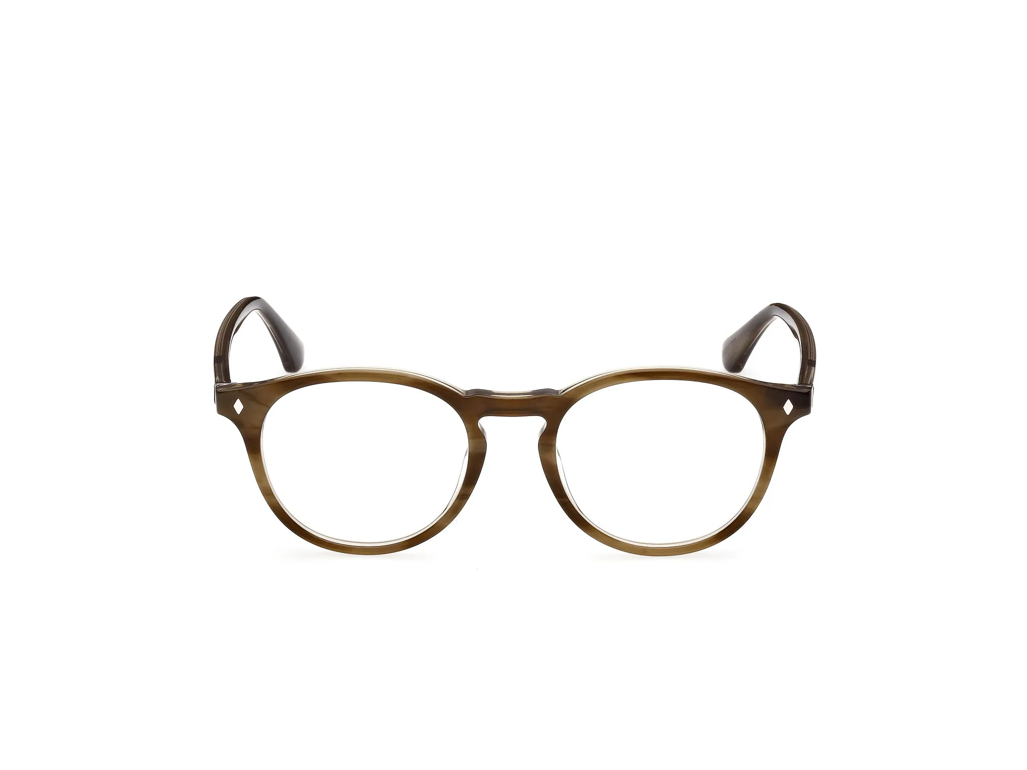Web WE5387 50 Montature da vista Acetato Marrone Rotonda Normale - immagine 2