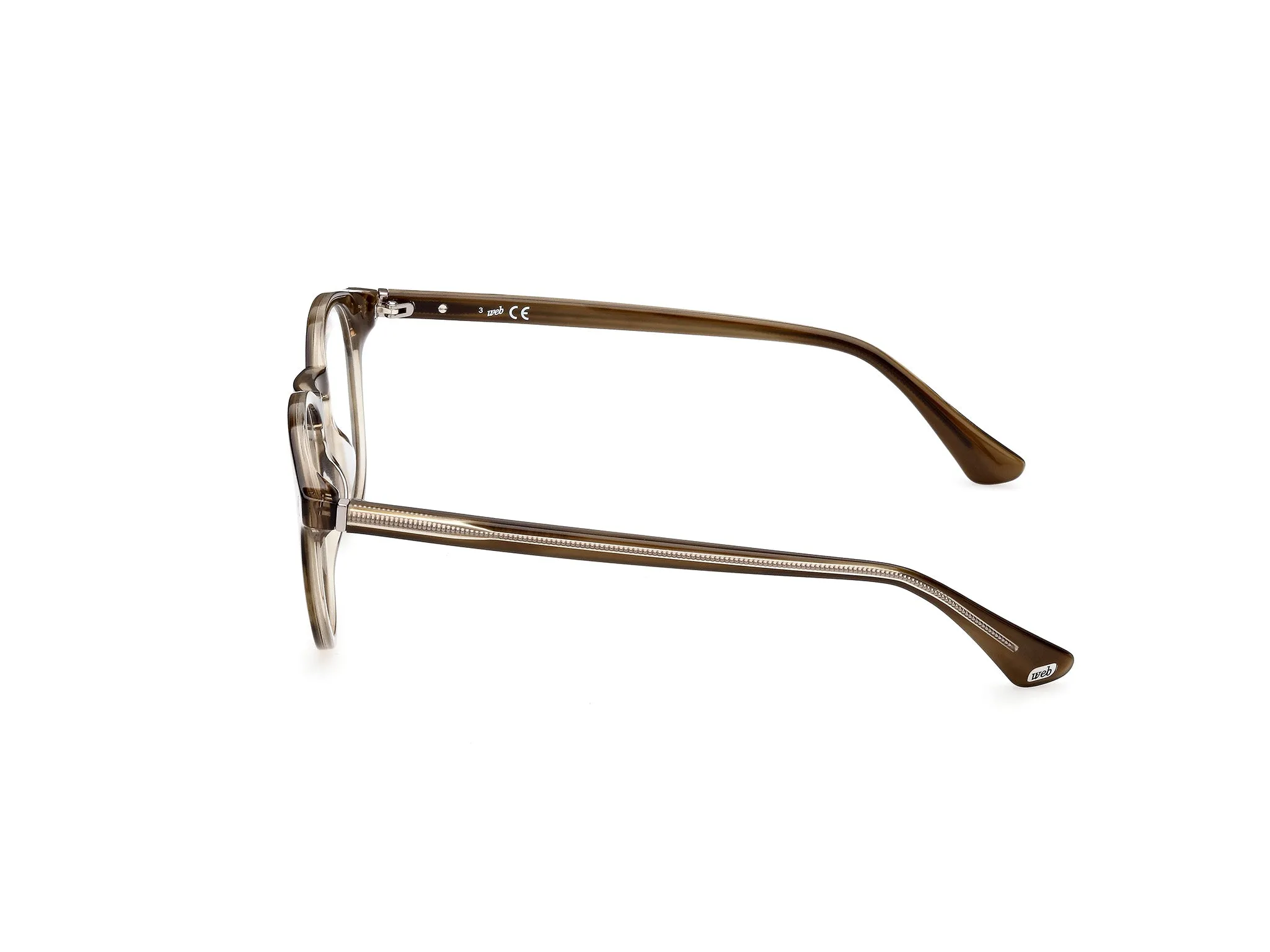 Web WE5387 50 Montature da vista Acetato Marrone Rotonda Normale - immagine 3