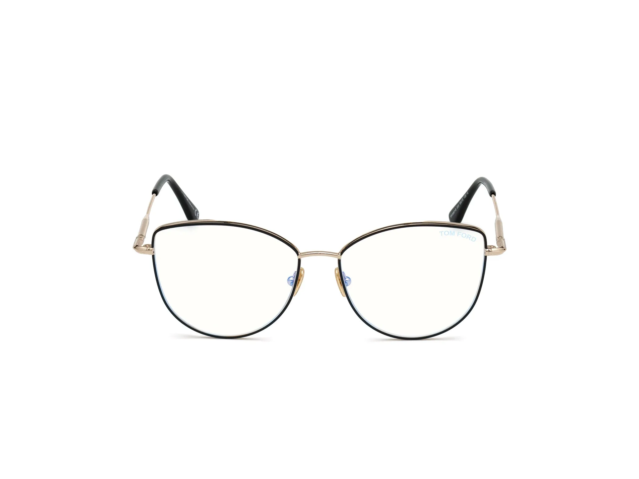 TOM FORD FT5667-B 5 Montature da vista Metallo Nero Cat Eye Normale Anti luce blu - per PC - immagine 2