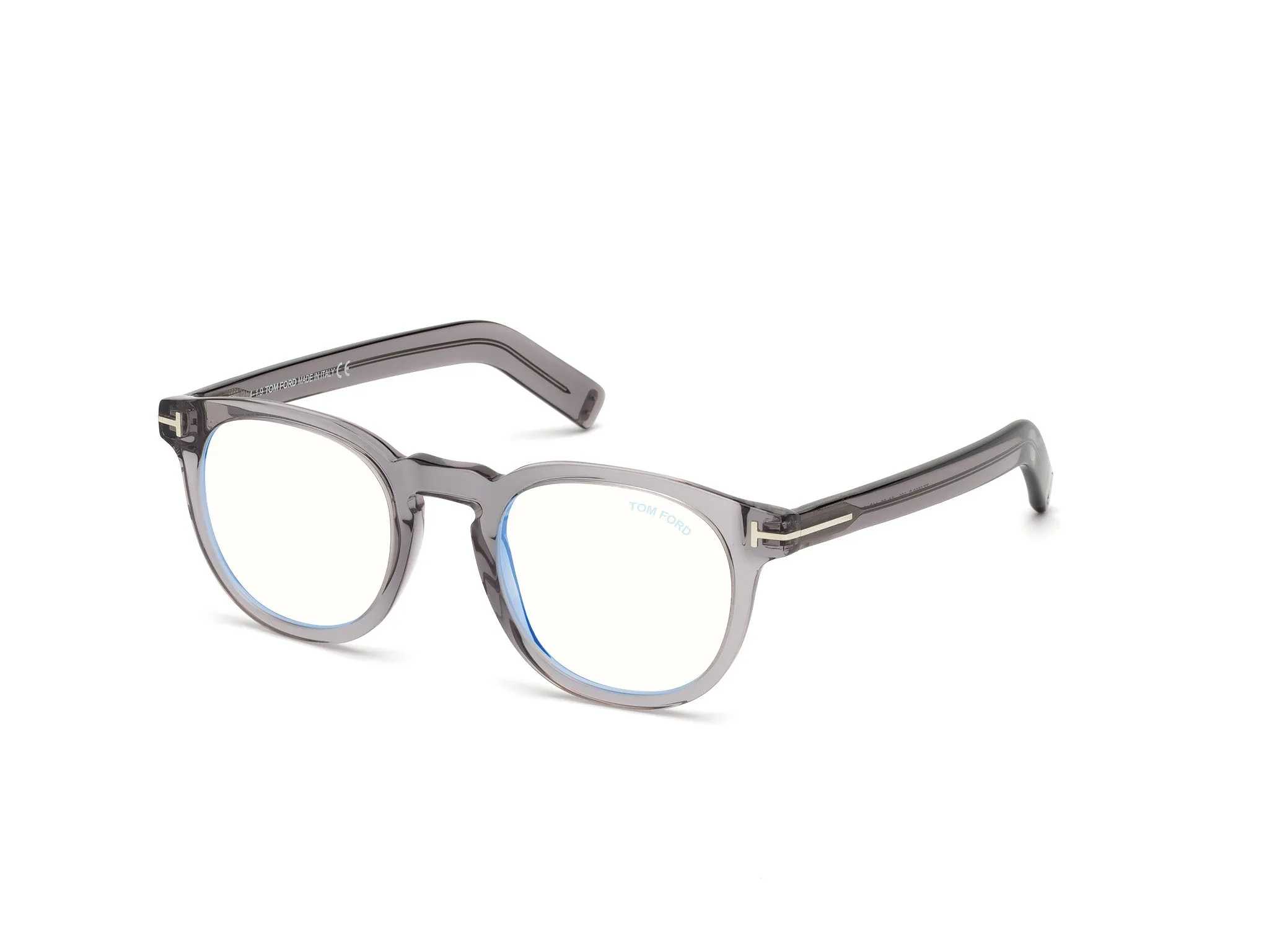 TOM FORD FT5629-B 20 Montature da vista Acetato Grigio Rotonda Anti-luce blu - immagine 1