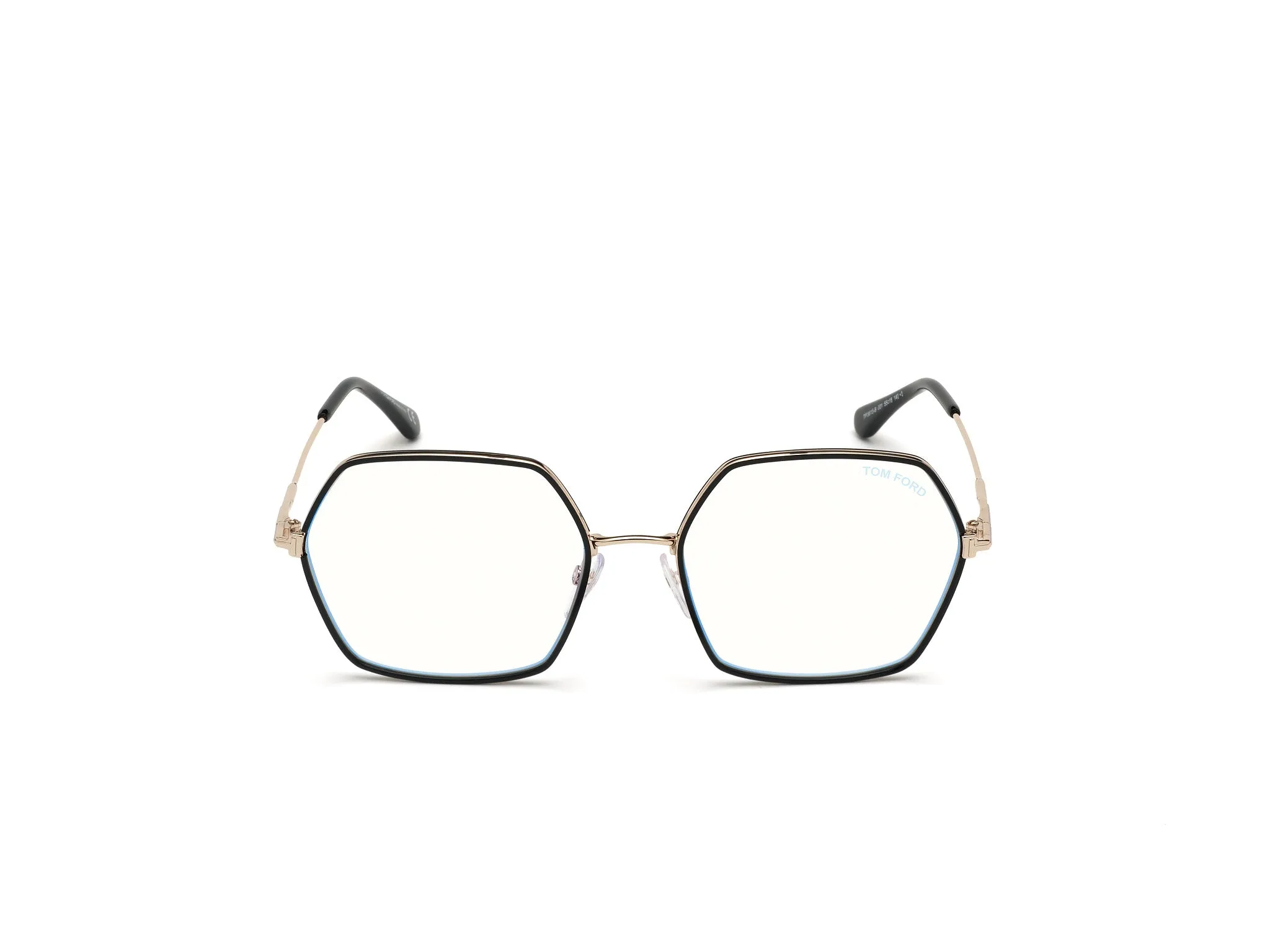 TOM FORD FT5615-B 1 Montature da vista Metallo Nero Geometrica Normale Anti luce blu - per PC - immagine 2