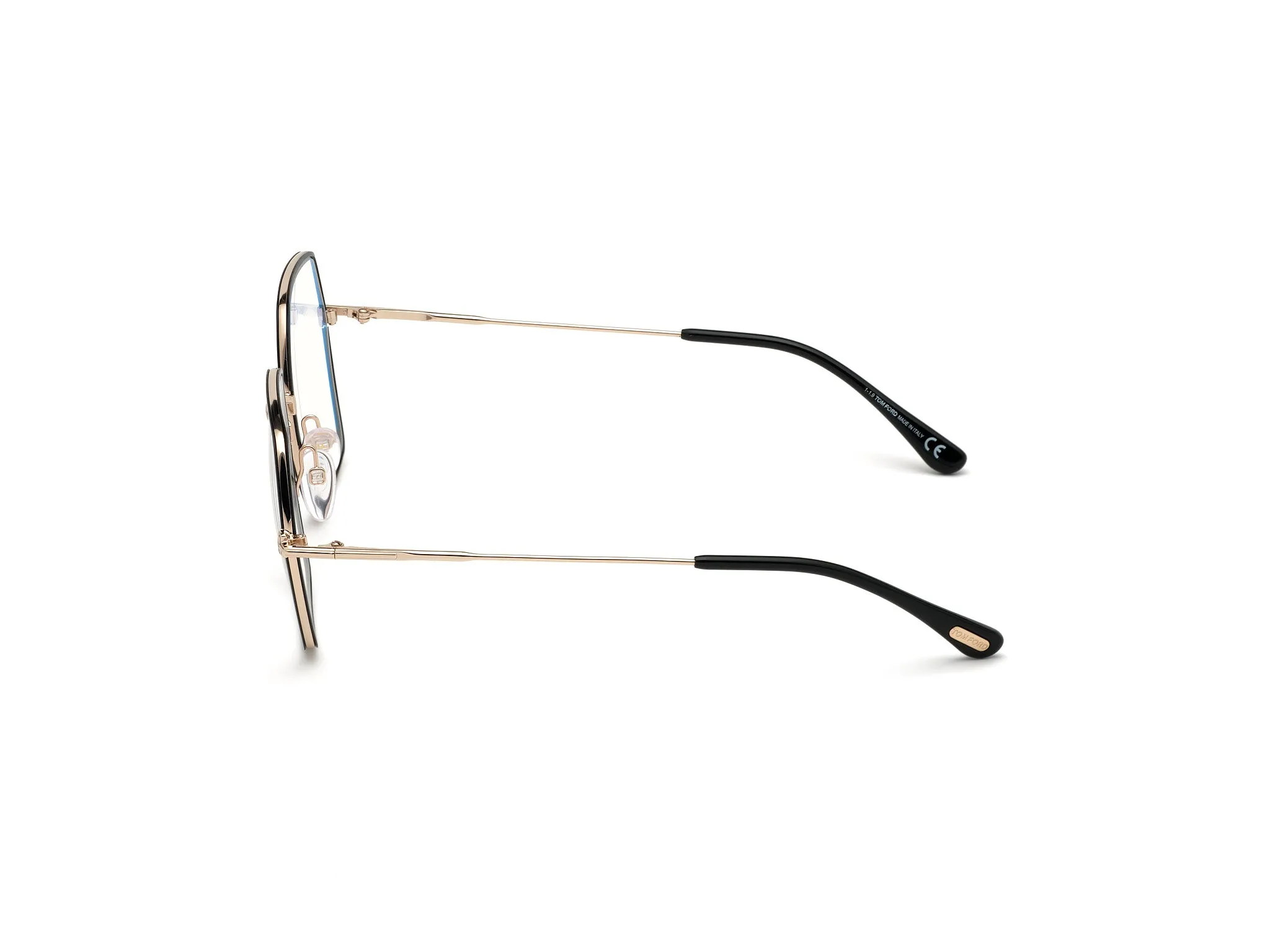 TOM FORD FT5615-B 1 Montature da vista Metallo Nero Geometrica Normale Anti luce blu - per PC - immagine 3