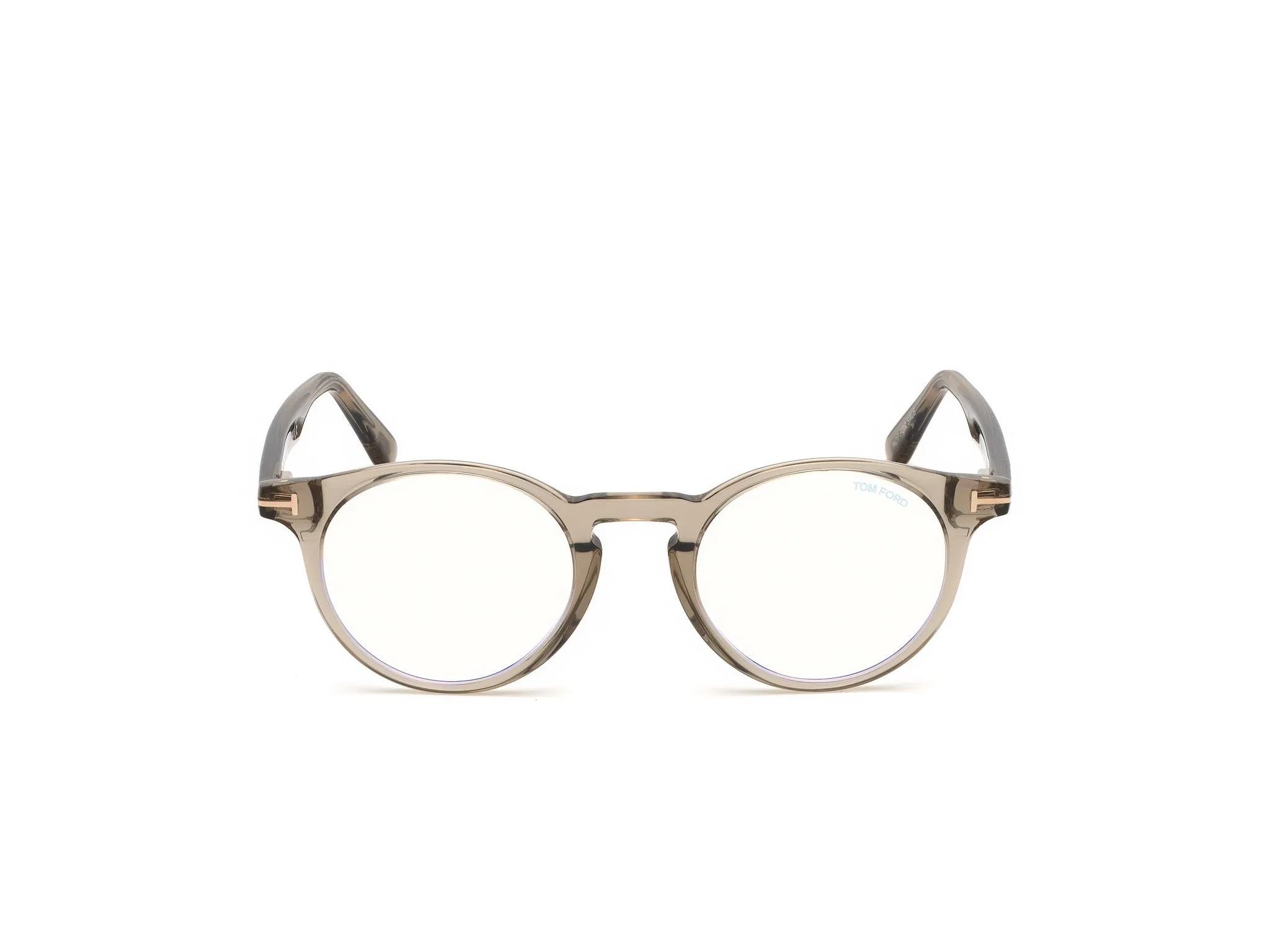TOM FORD FT5557-B 45 Montature da vista Acetato Marrone Rotonda Normale - immagine 2