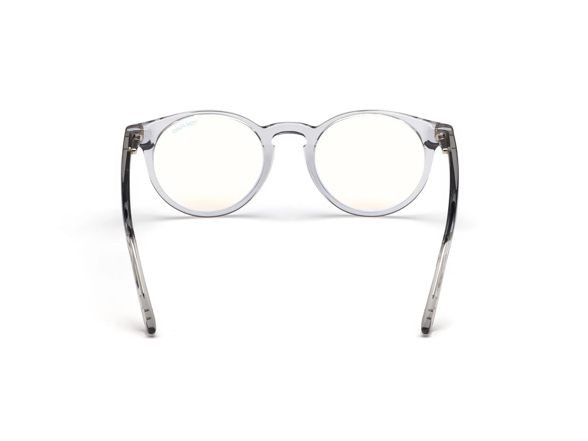 TOM FORD FT5557-B 20 Montature da vista Acetato Grigio Rotonda Normale - immagine 4