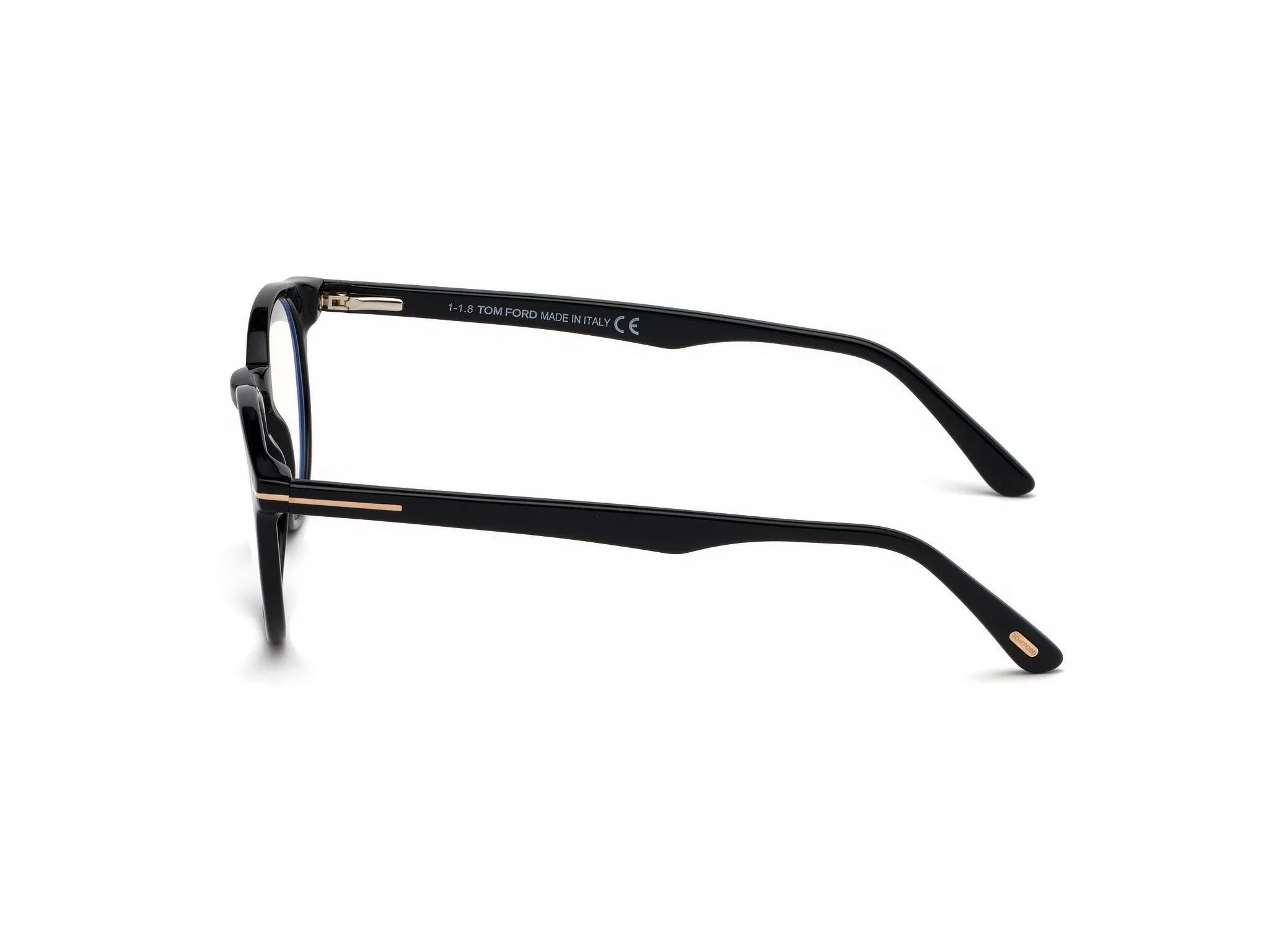 TOM FORD FT5557-B 1 Montature da vista Acetato Nero Rotonda Normale - immagine 3