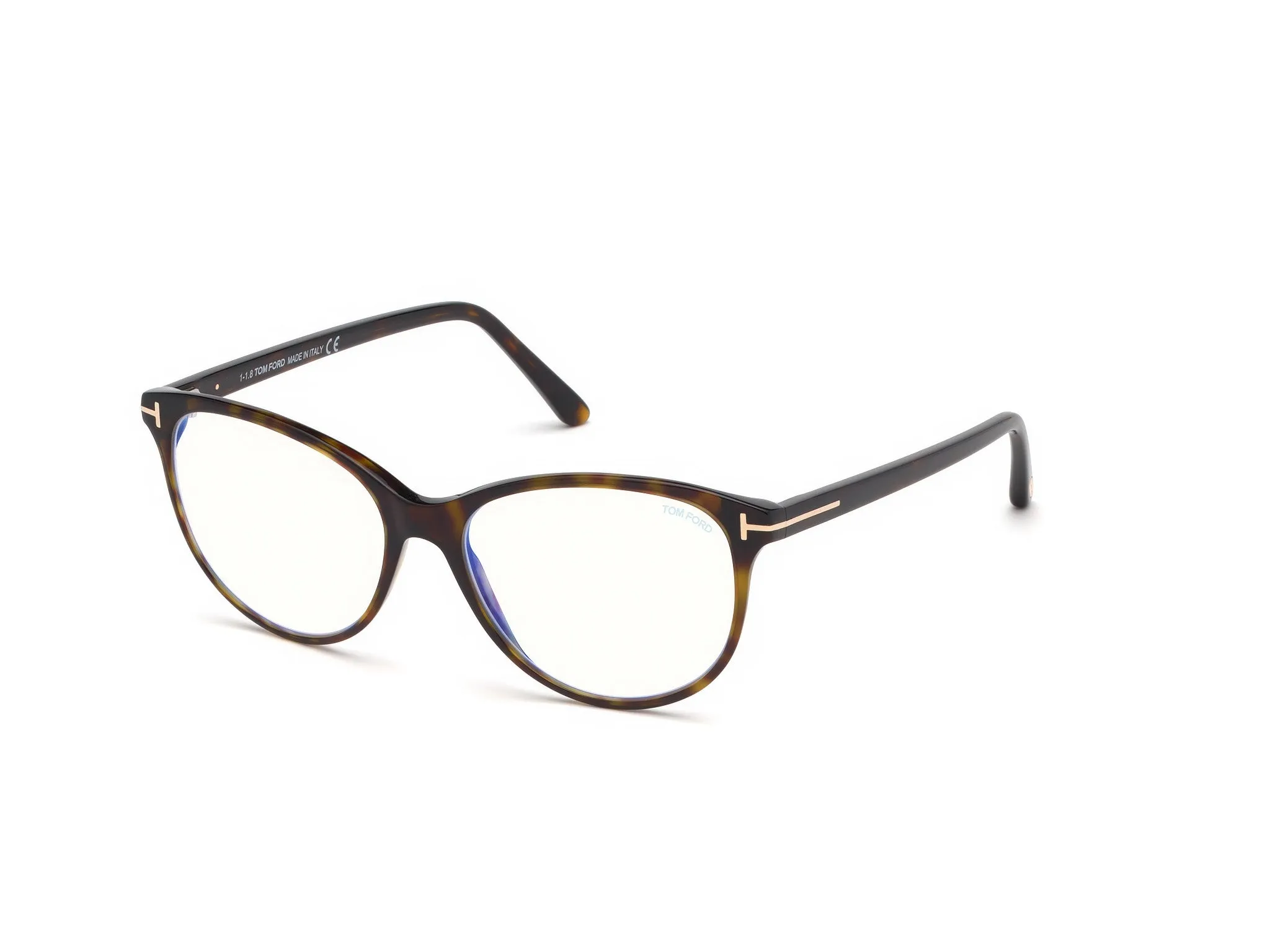 TOM FORD FT5544-B 52 Montature da vista Acetato Havana Cat Eye Normale - immagine 1