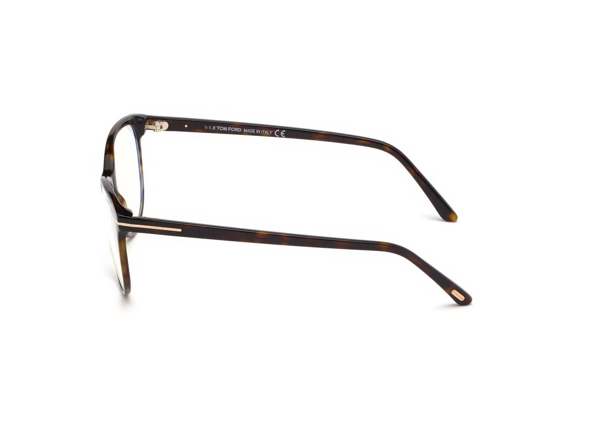 TOM FORD FT5544-B 52 Montature da vista Acetato Havana scuro Cat Eye Anti-luce blu - immagine 3
