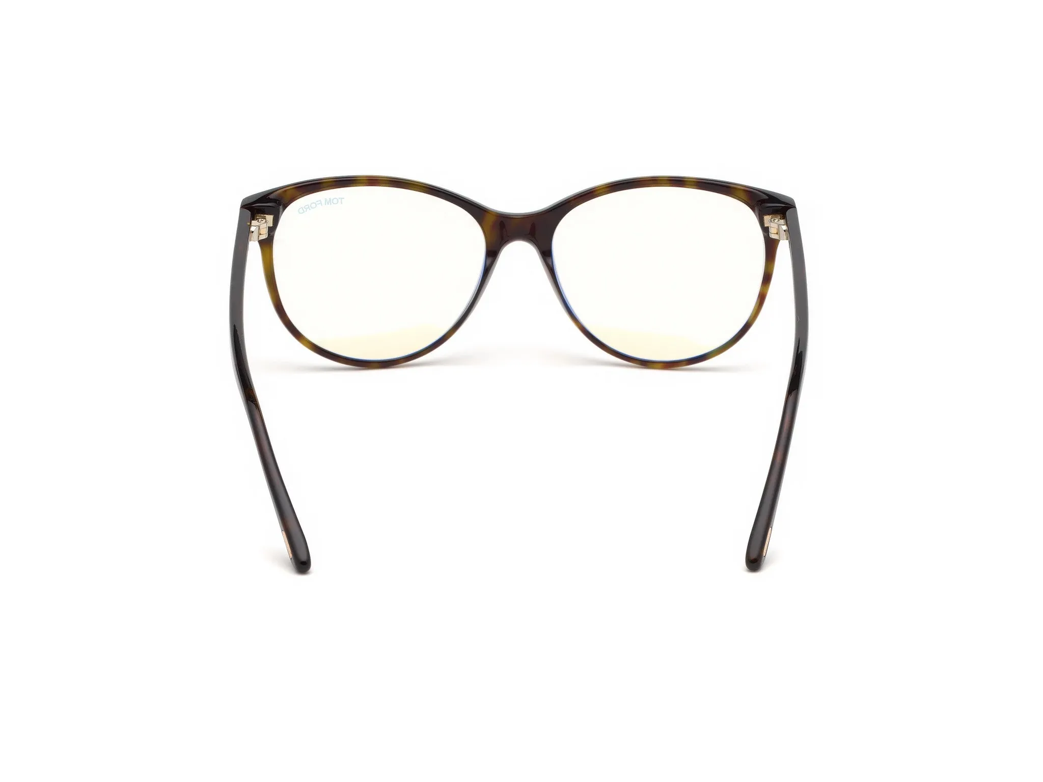 TOM FORD FT5544-B 52 Montature da vista Acetato Havana scuro Cat Eye Anti-luce blu - immagine 4