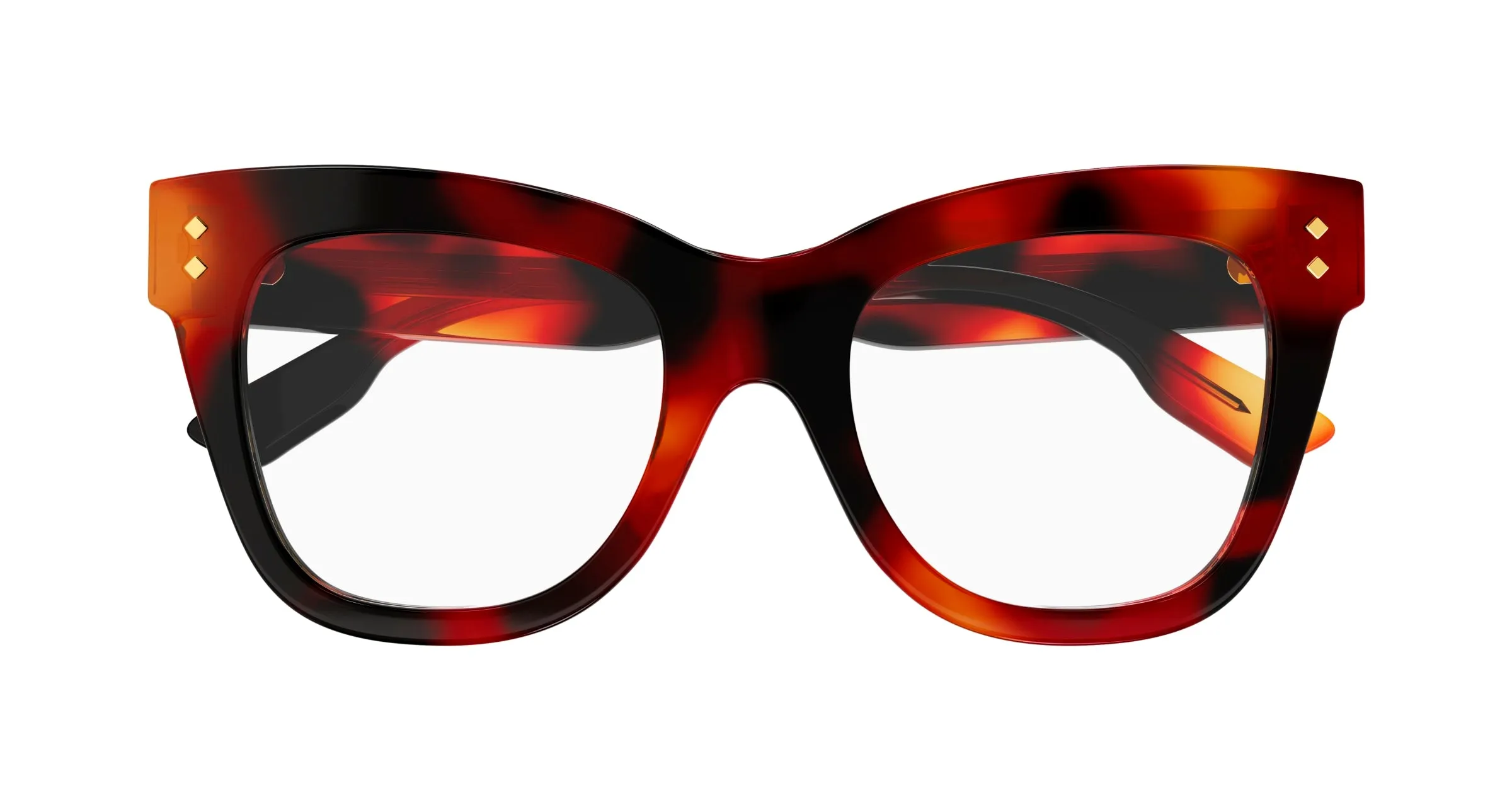 Gucci GG1082O 002 Montature da vista Acetato Havana Cat Eye - immagine 2