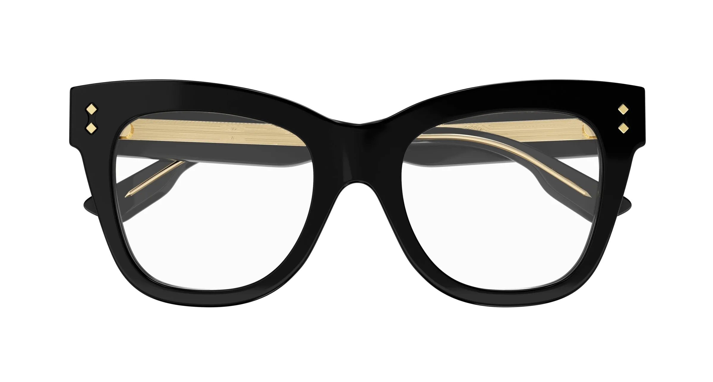 Gucci GG1082O 001 Montature da vista Acetato Nero Cat Eye - immagine 2