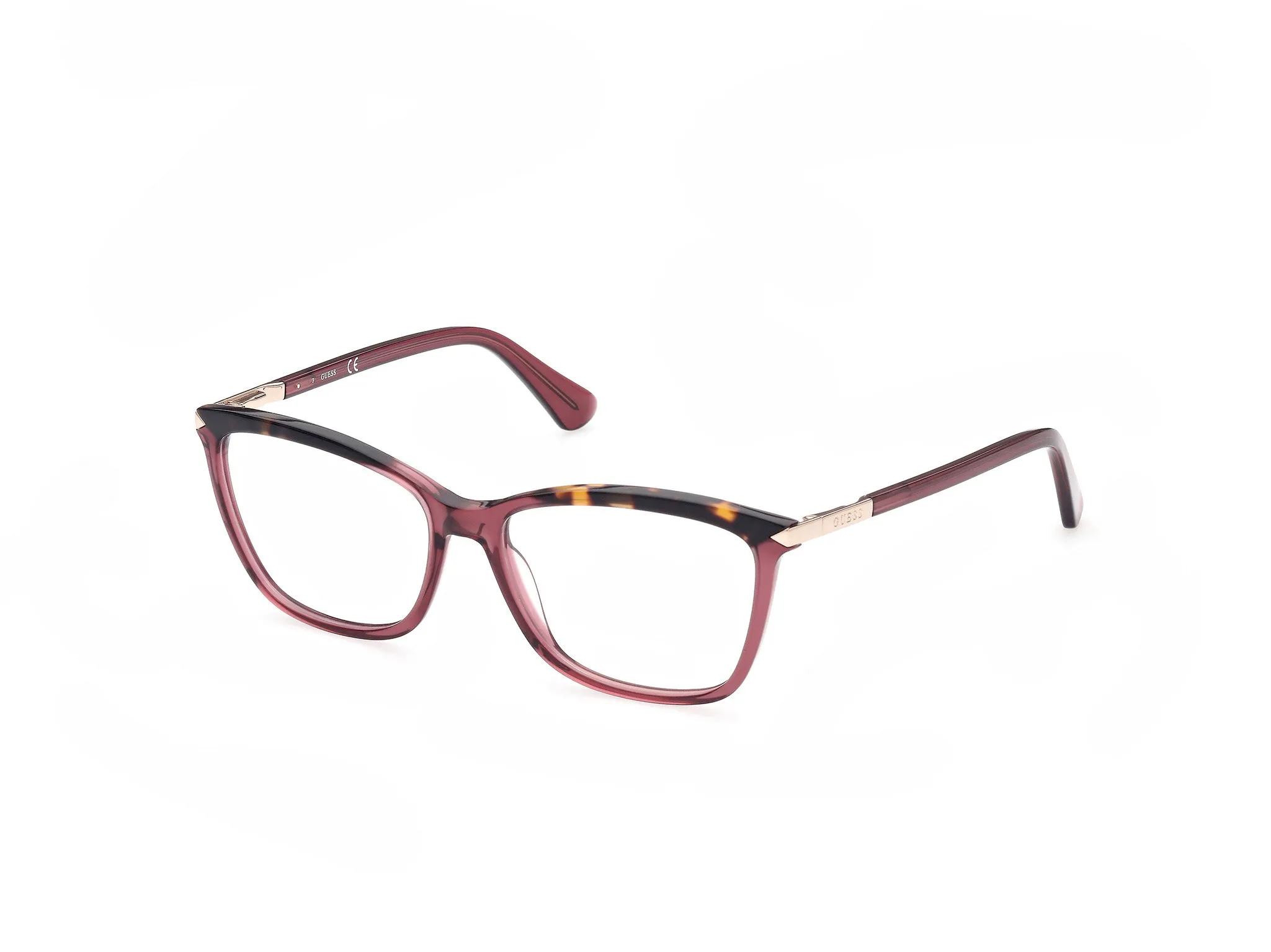 Guess GU2880 69 Montature da vista Acetato Bordeaux Squadrata Normale - immagine 1