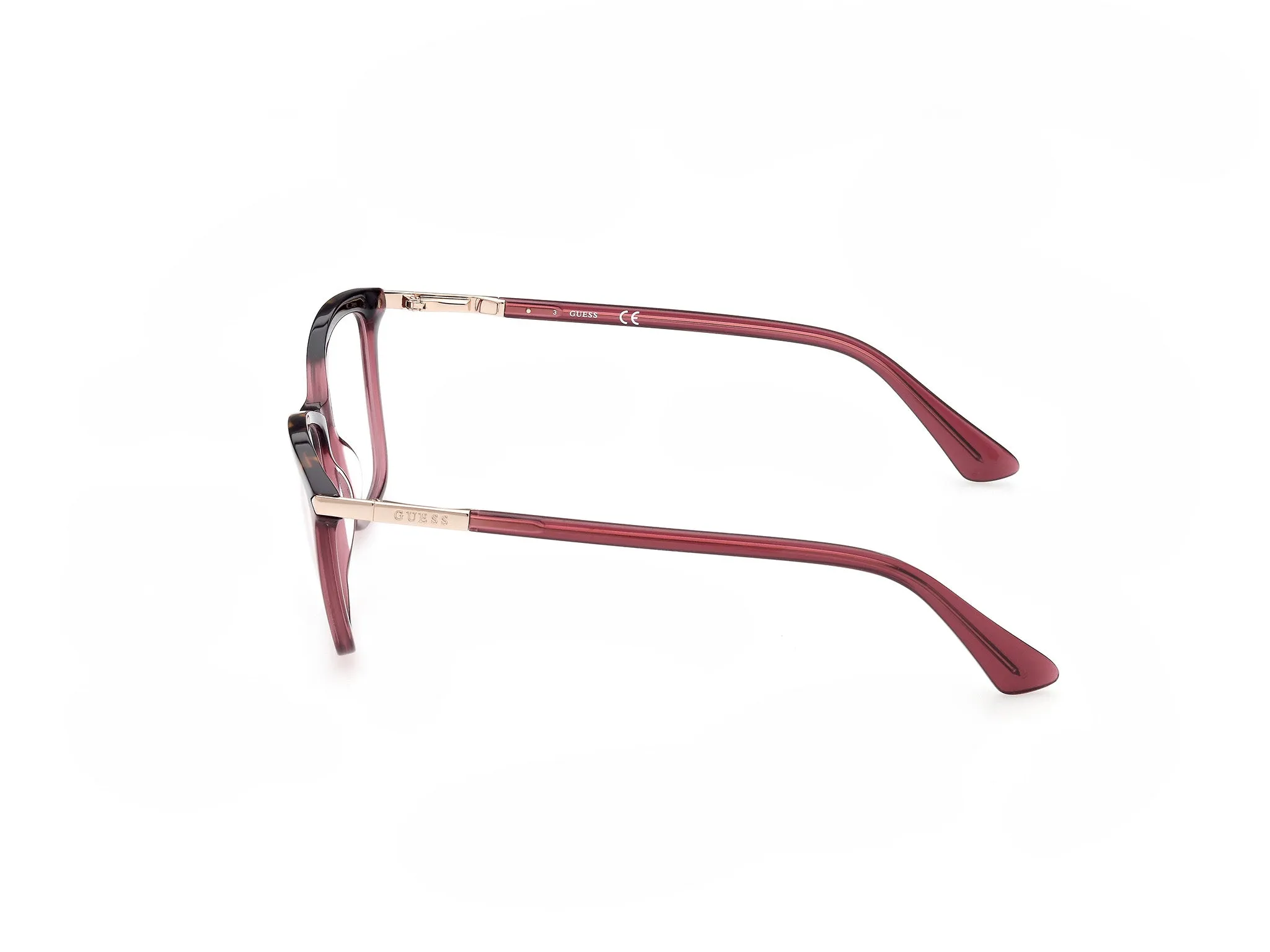 Guess GU2880 69 Montature da vista Acetato Bordeaux Squadrata Normale - immagine 3