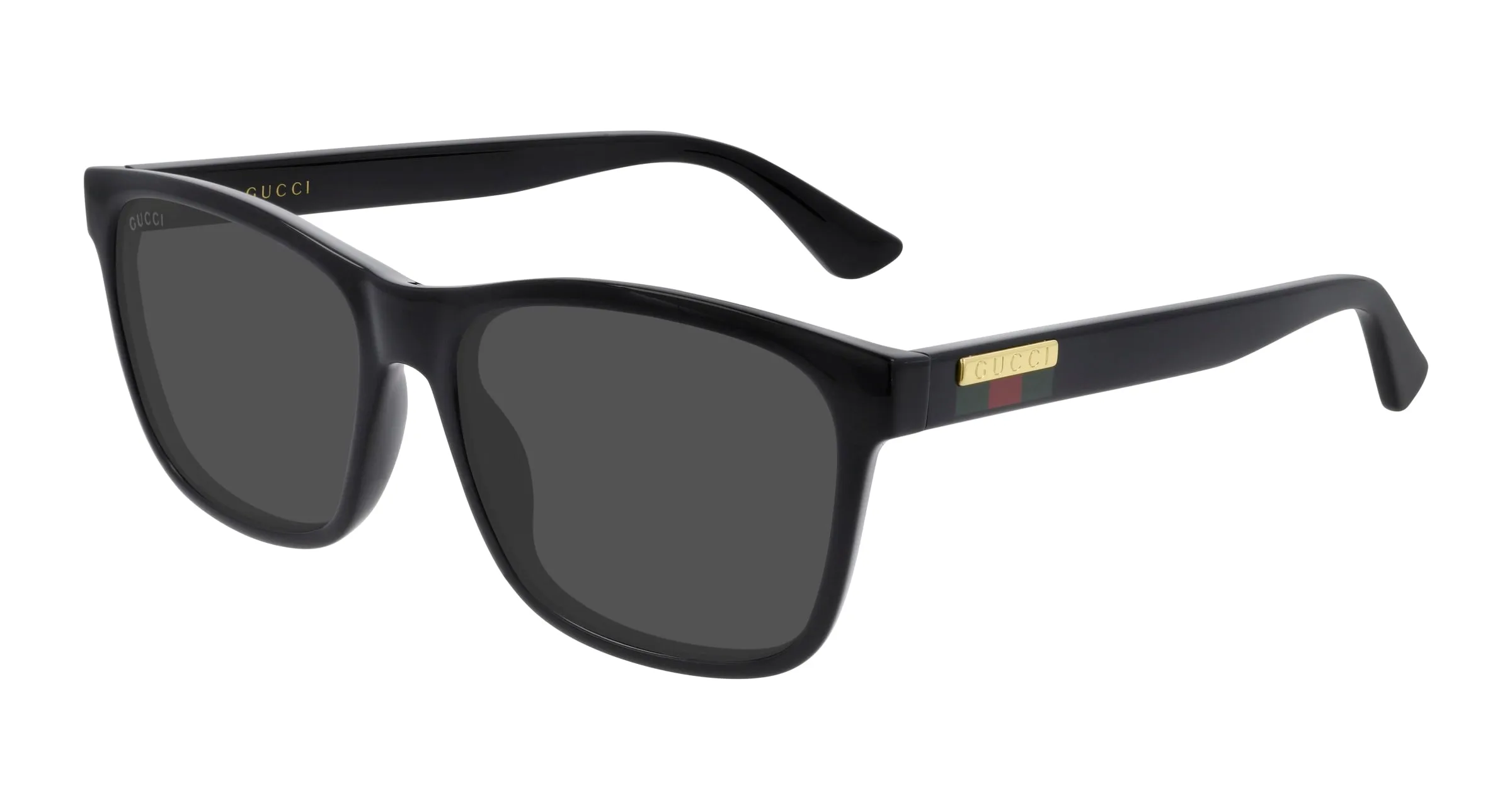 Gucci GG0746S 001 Occhiali da sole Iniettato Nero Grigio Squadrata Normale - immagine 1