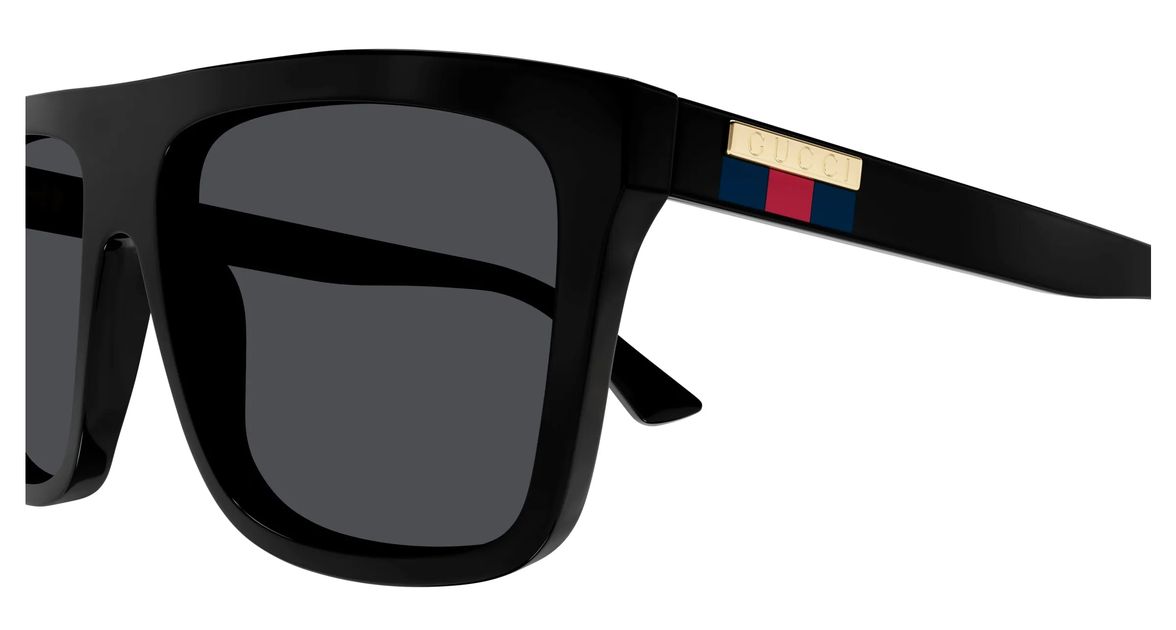 Gucci GG0748S 001 Occhiali da sole Iniettato Nero Grigio Squadrata Normale - immagine 3