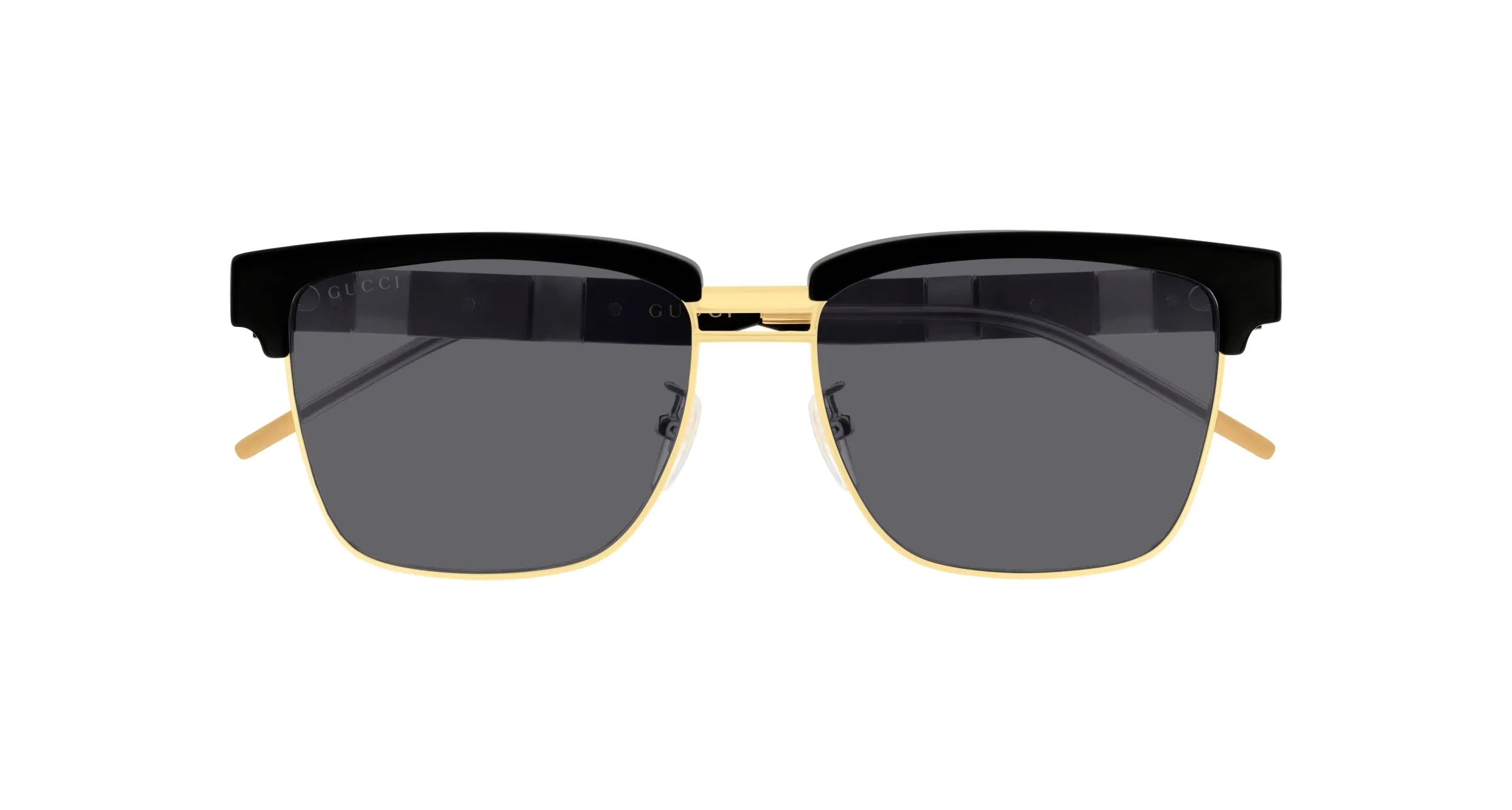 Gucci GG0603S 001 Occhiali da sole Acetato Nero Grigio Squadrata Normale - immagine 2