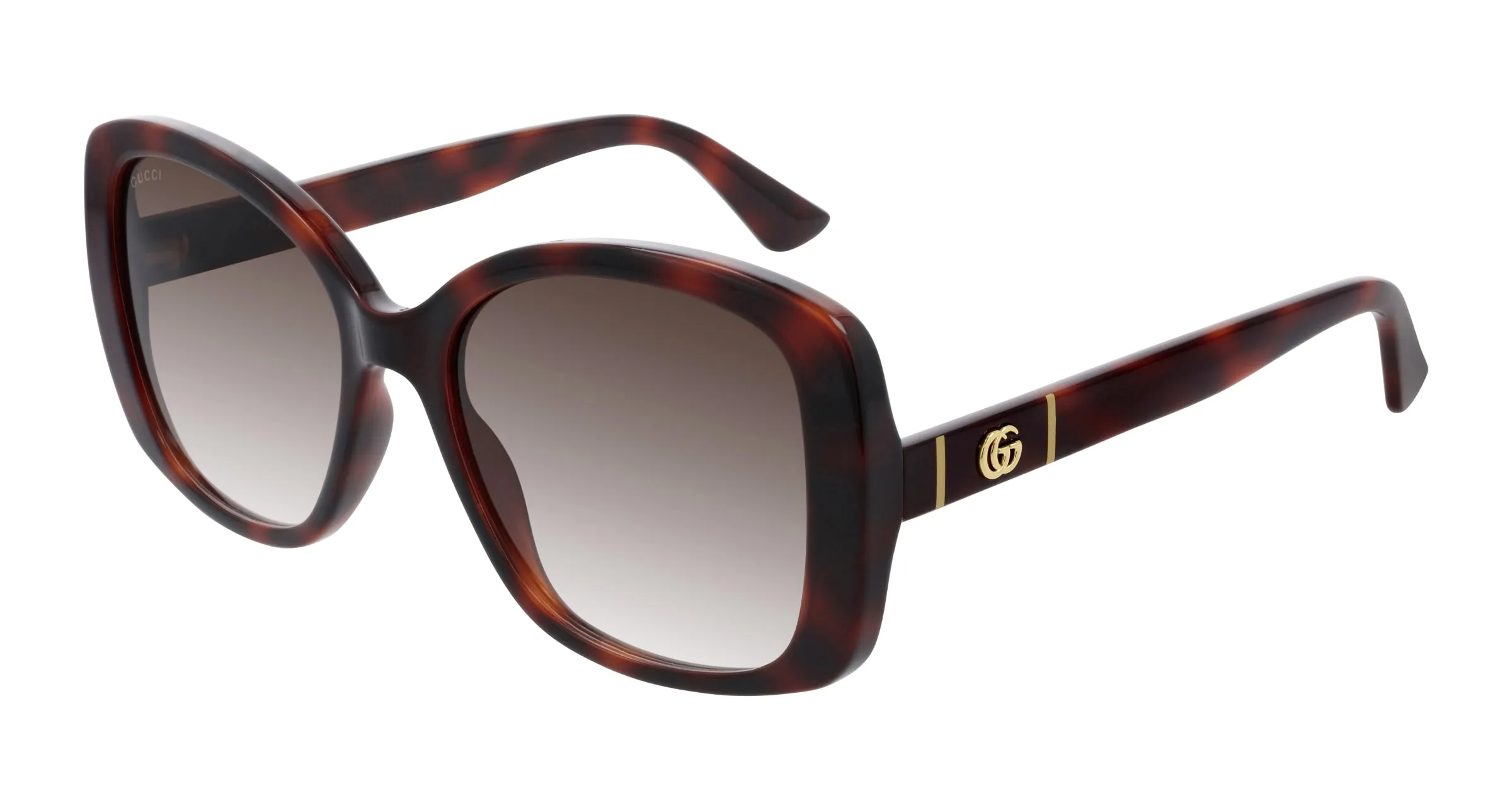 Gucci GG0762S 002 Occhiali da sole Iniettato Havana Marrone Squadrata Normale Sfumato - immagine 1