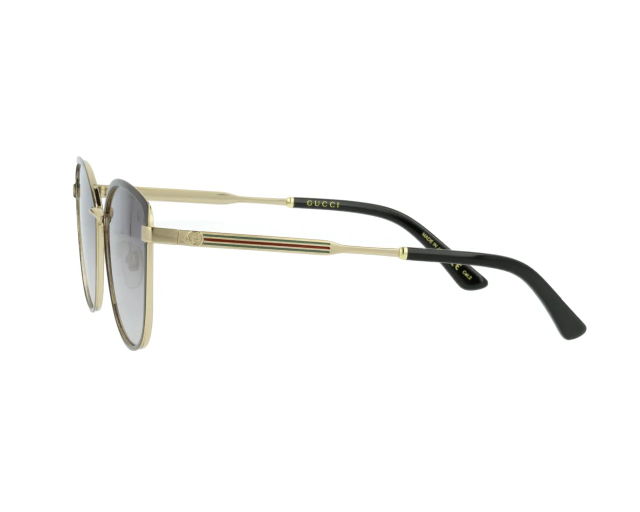 Gucci GG0589SK 001 Occhiali da sole Metallo Nero Grigio Cat Eye Normale Sfumato - immagine 4
