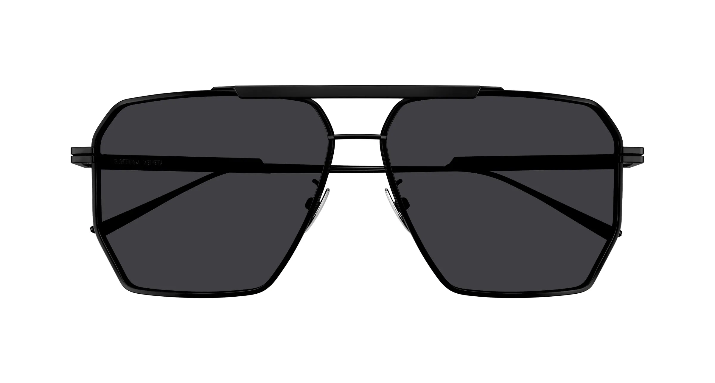 Bottega Veneta BV1012S 001 Occhiali da sole Metallo Nero Grigio Pilot Normale - immagine 2