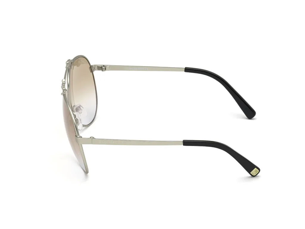 Dsquared2 DQ0356 59F Occhiali da sole outlet Metallo Beige Marrone Pilot Normale Sfumato - immagine 3