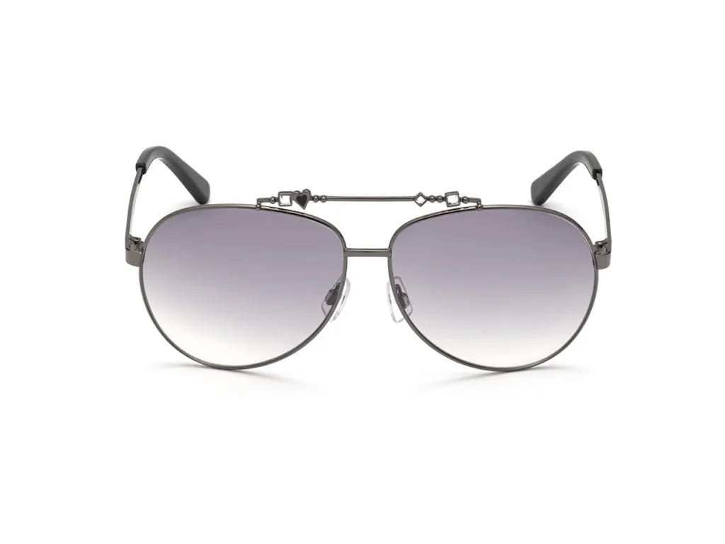 Dsquared2 DQ0356 08B Occhiali da sole outlet Metallo Argento Grigio Pilot Normale Sfumato - immagine 2