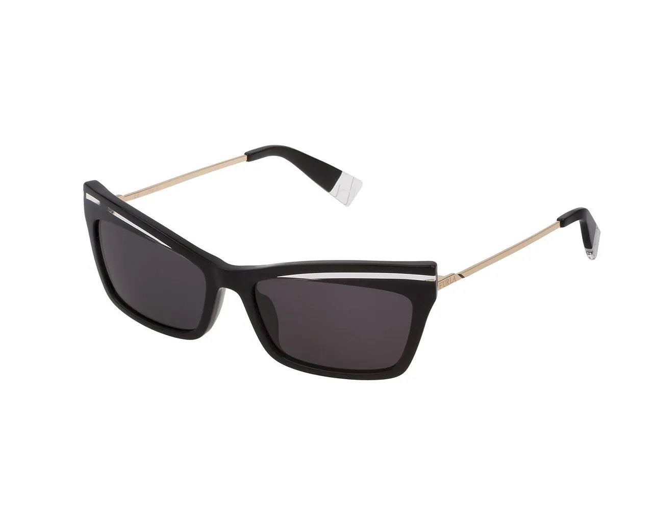 Furla SFU348 0700 Occhiali da sole outlet Acetato Nero Grigio Squadrata Normale - immagine 1