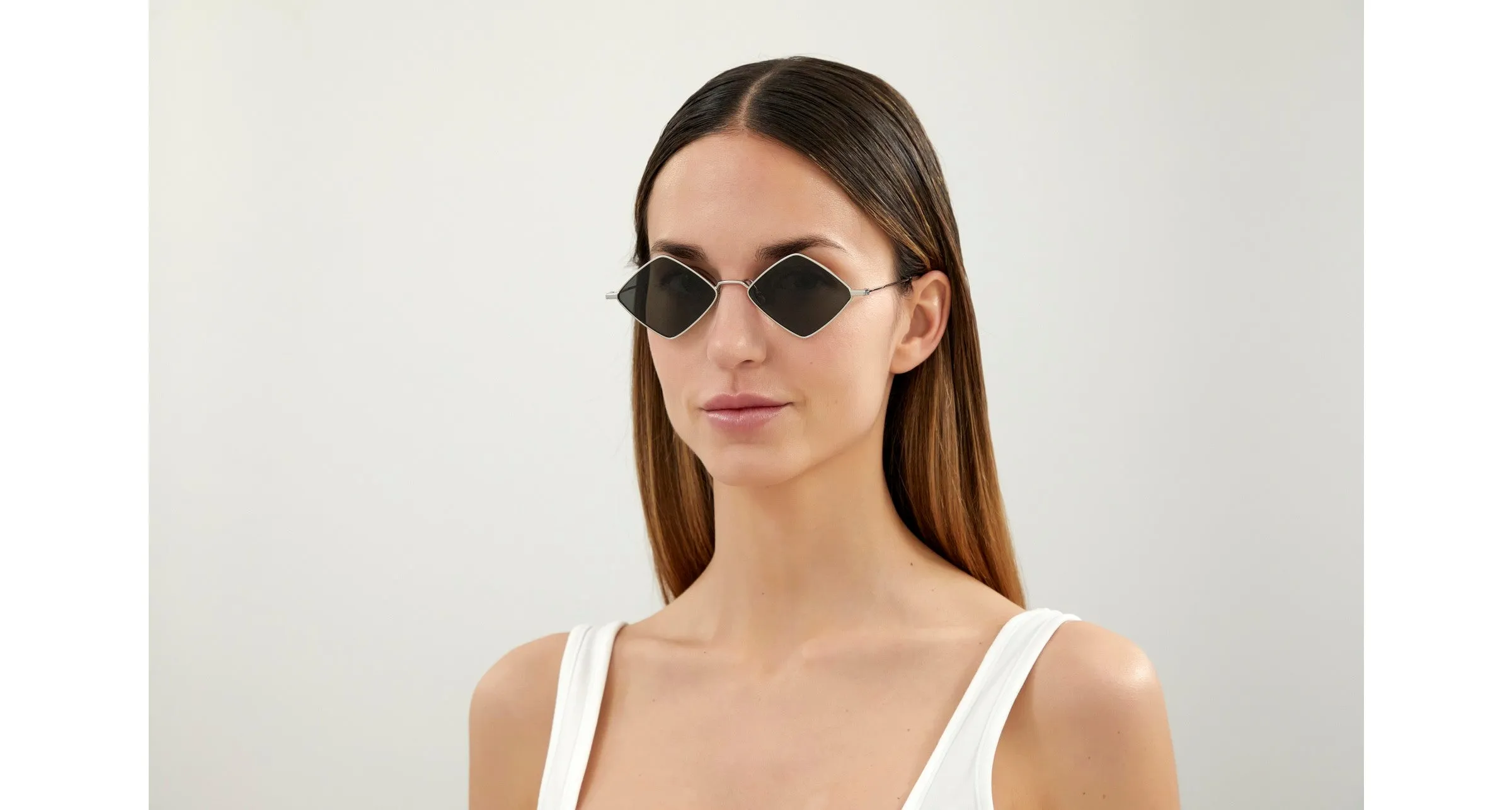 SAINT LAURENT SL 302 LISA 001 Occhiali da sole Metallo Argento Grigio Geometrica Normale - immagine 3