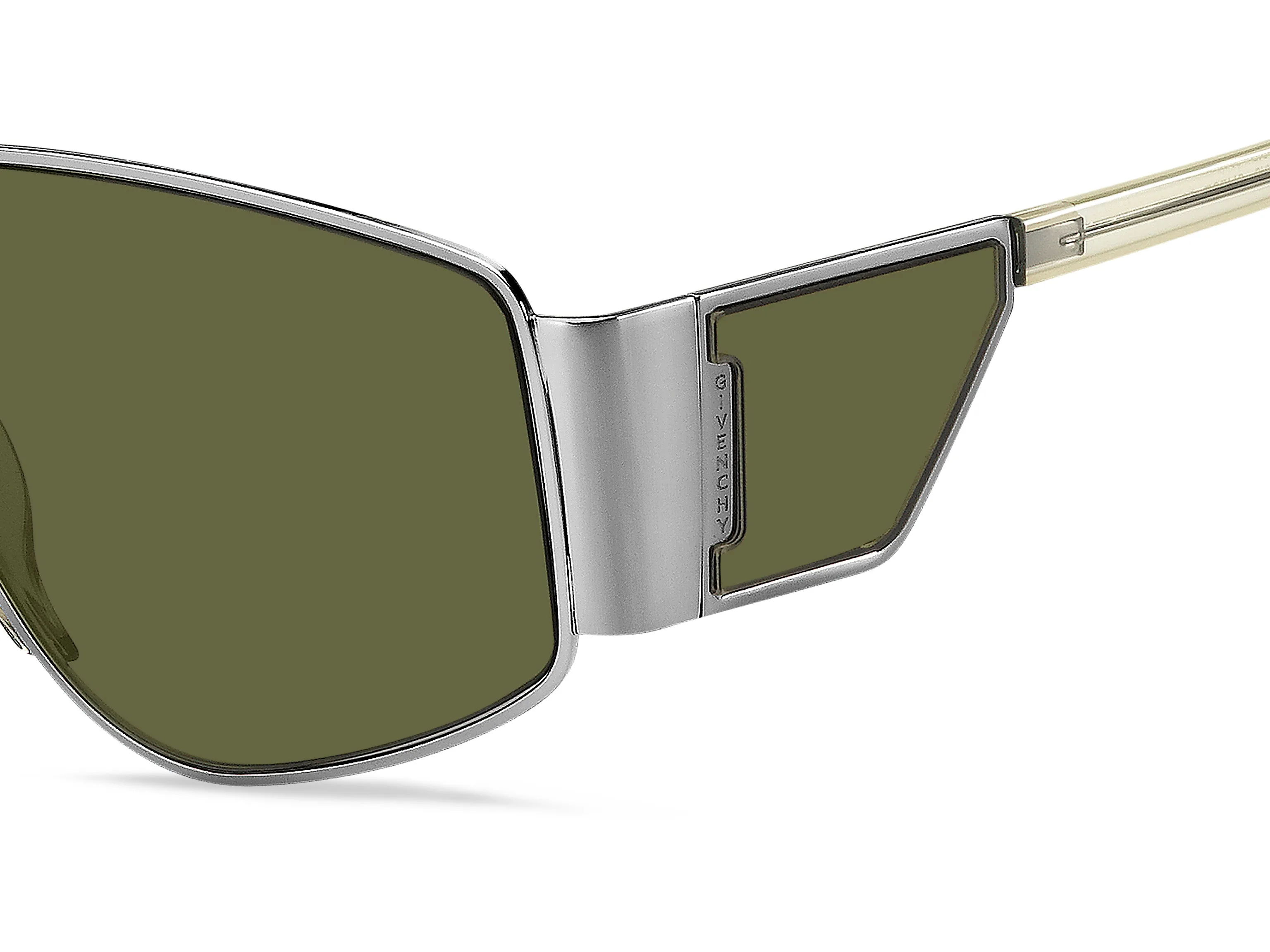 Givenchy GV 7166/S SMF/QT Occhiali da sole Metallo Argento Verde Squadrata Normale - immagine 3