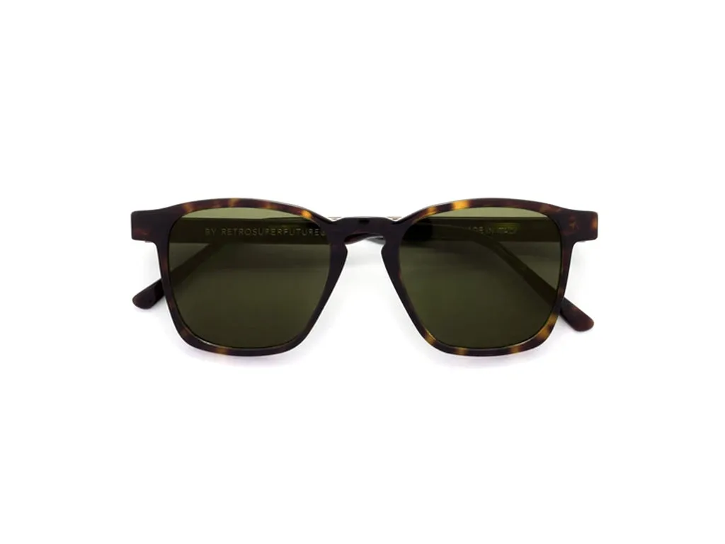 Retrosuperfuture 26D UNICO 3627 GREEN Occhiali da sole Acetato Havana Verde Squadrata Normale - immagine 2