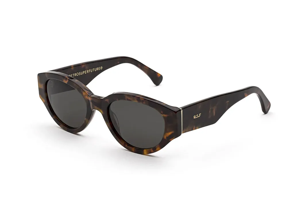 Retrosuperfuture XKP DREW MAMA CLASSIC HAVANA Occhiali da sole Acetato Havana Grigio Rotonda Normale - immagine 1