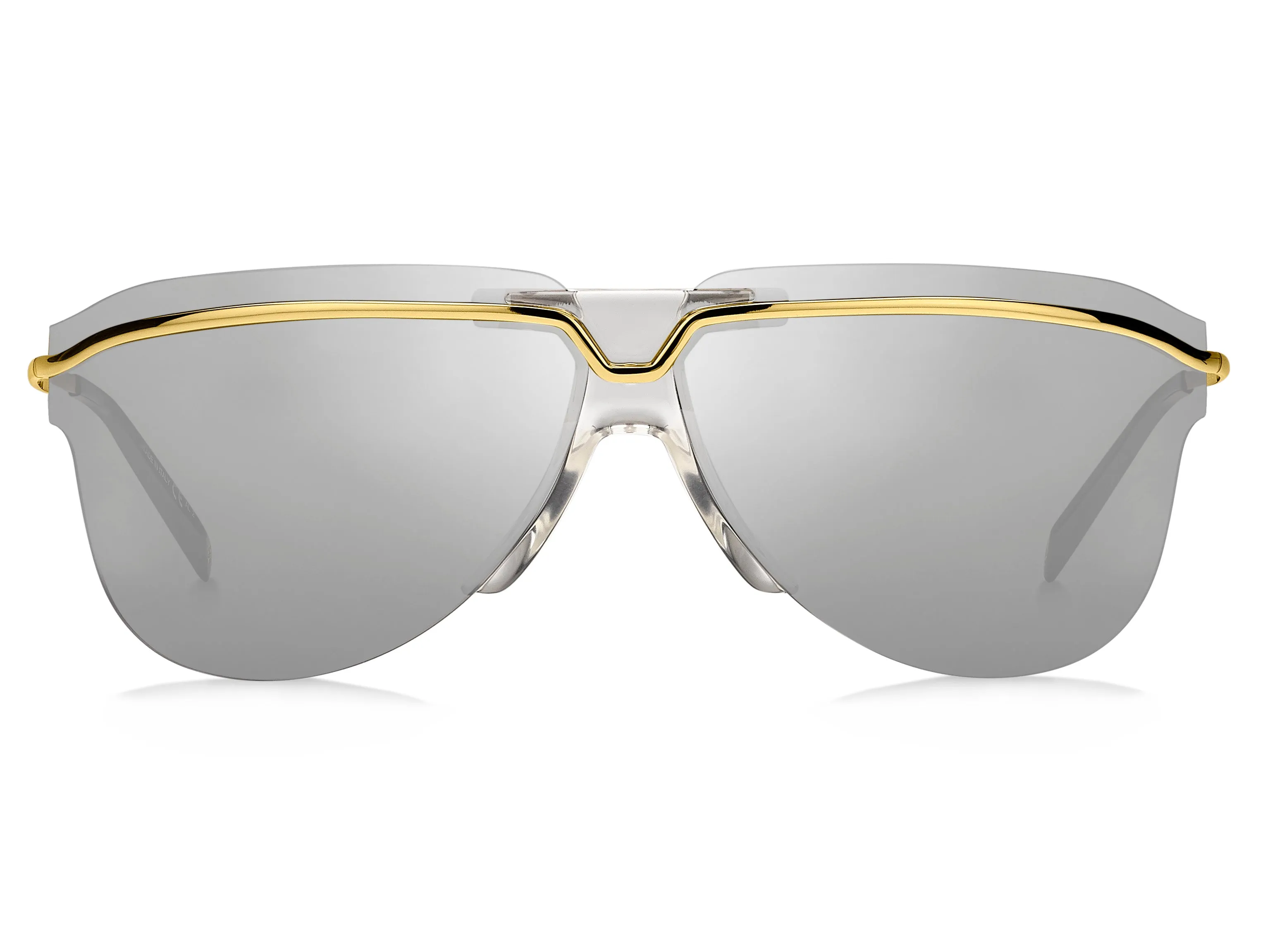 Givenchy GV 7169/S 83I/T4 Occhiali da sole Metallo Oro Grigio Oversize Normale Specchiato - immagine 2