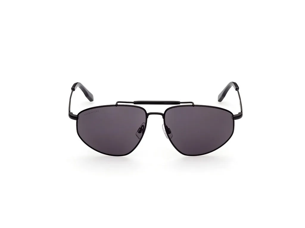 Dsquared2 DQ0354 02A Occhiali da sole outlet Metallo Nero Grigio Geometrica Normale - immagine 2